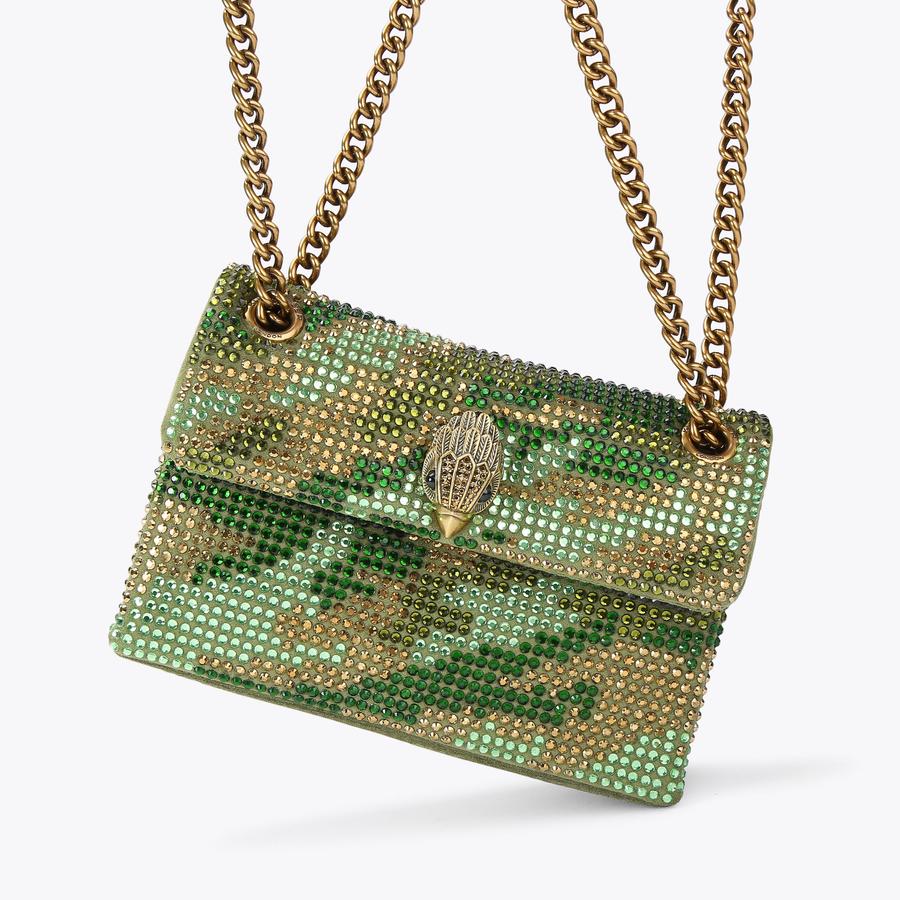 FABRIC MINI KENSINGTON Camouflage Cross Body Bag by KURT GEIGER LONDON