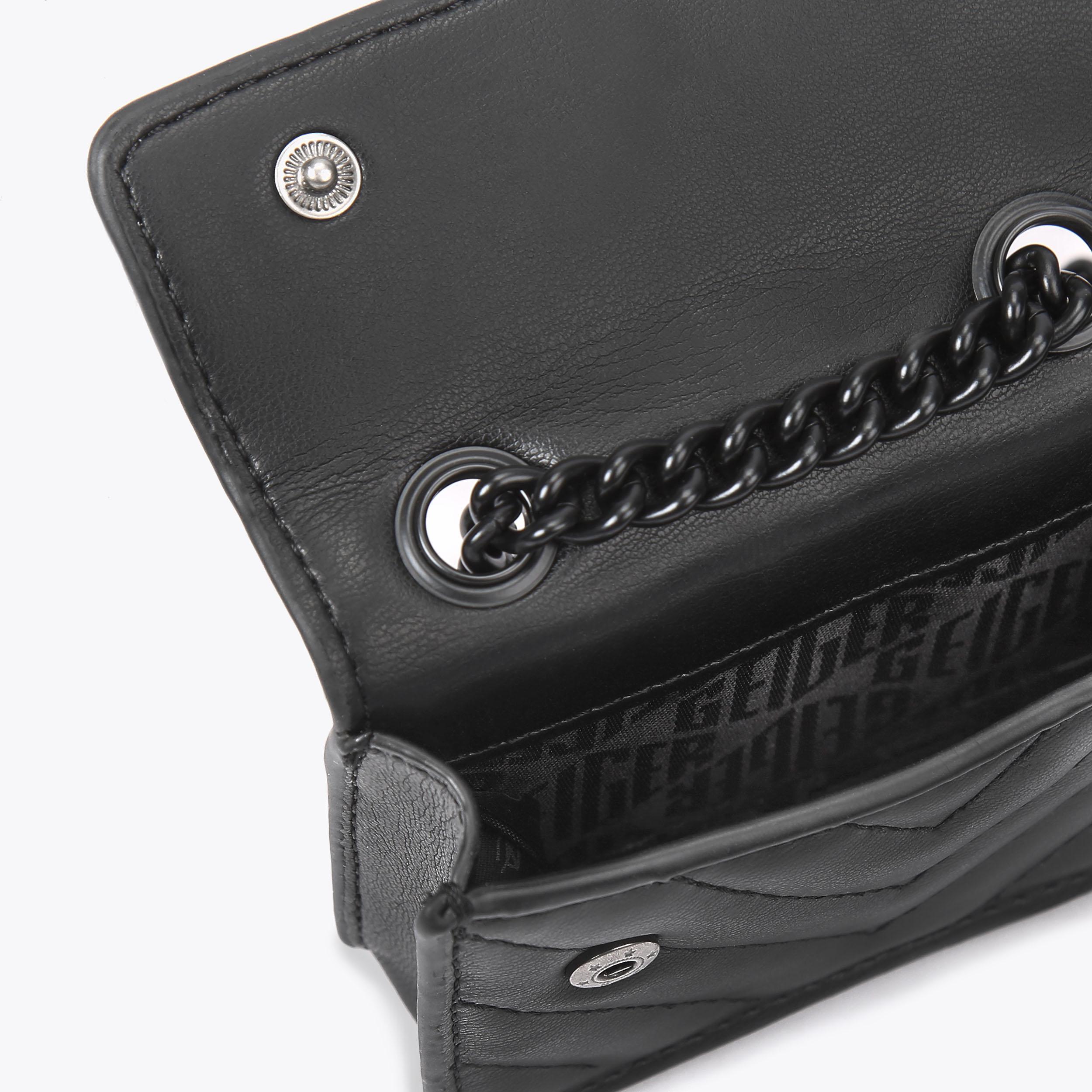 MICRO KENSINGTON Black Drench Cross Body Bag by KURT GEIGER LONDON