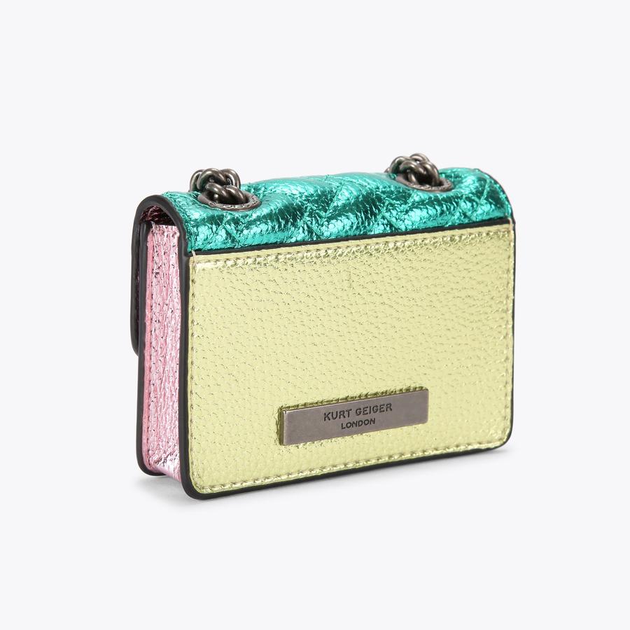 MICRO KENSINGTON Metallic Cross Body Bag by KURT GEIGER LONDON