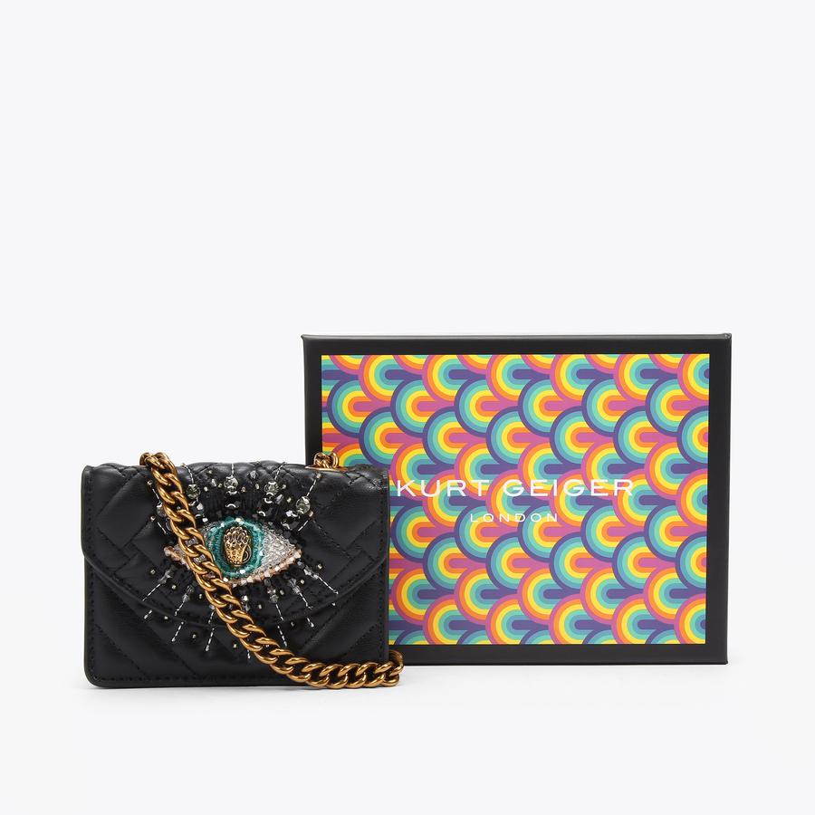 MICRO KENSINGTON EYE Black Micro Eye Cross Body by KURT GEIGER LONDON