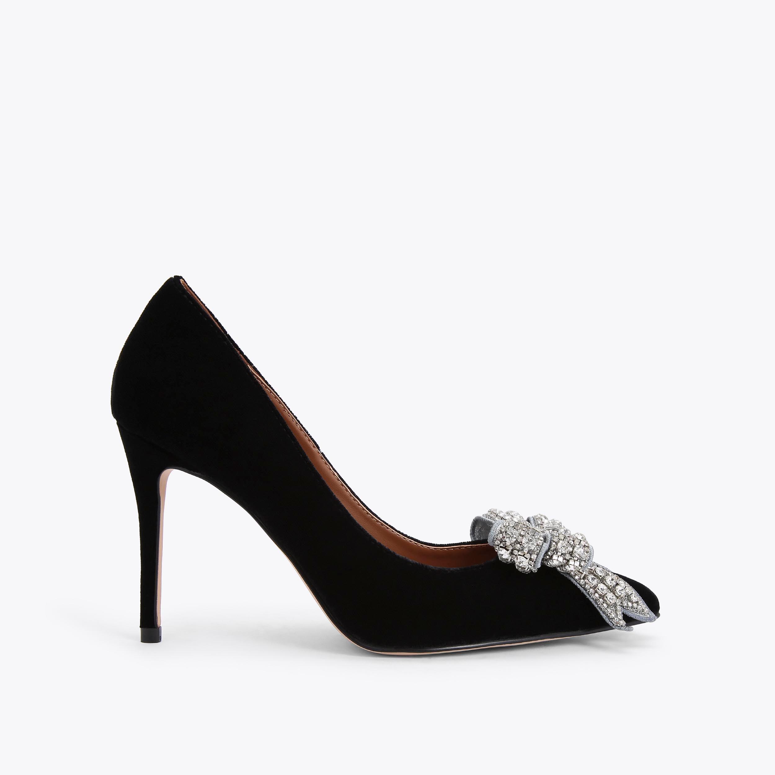 Black and silver heels hotsell