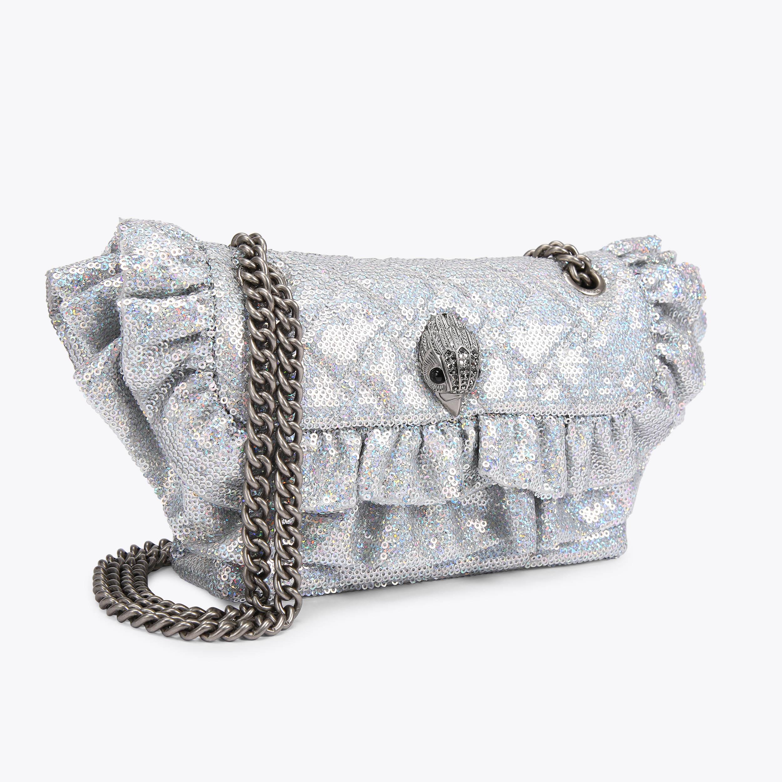 Ruffle Sequin Mini Kens Silver Ruffle Mini Cross Body Bag By Kurt Geiger London 3477