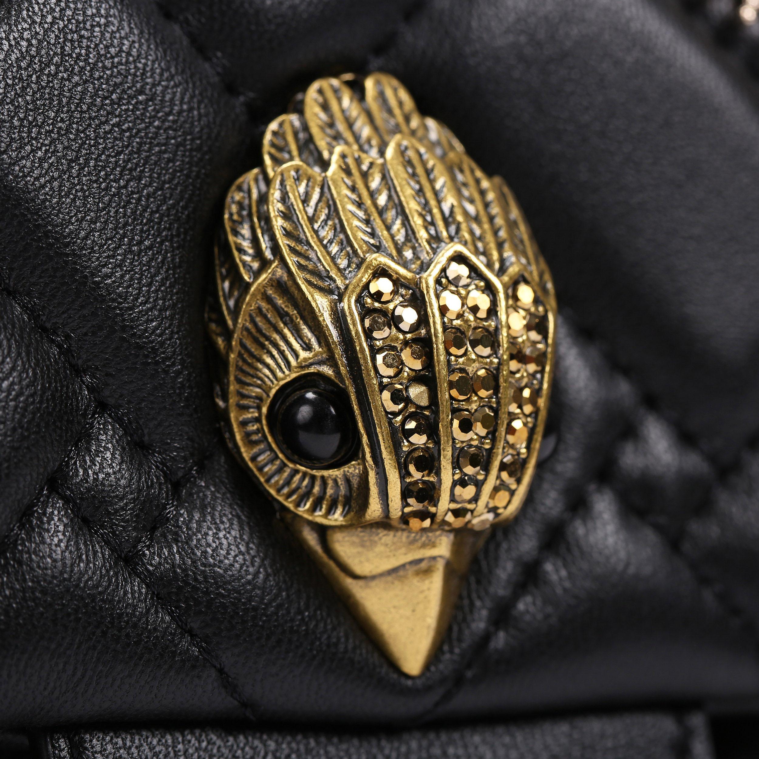 MD KENSINGTON BAG EYE Black Leather Quilted Cross Body Bag Kensington