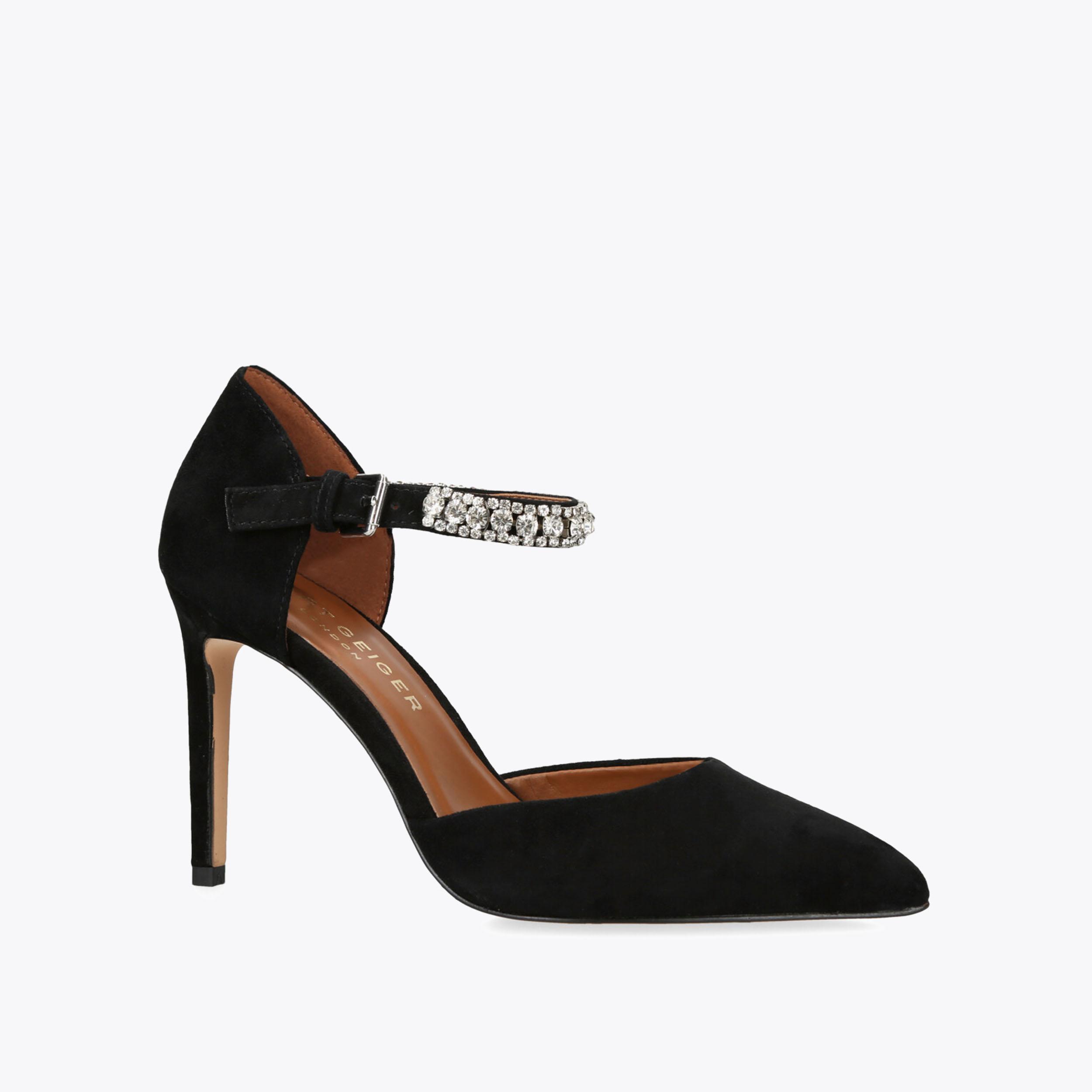 Kgl Regal Embellished Suede Stiletto Heels By Kurt Geiger London