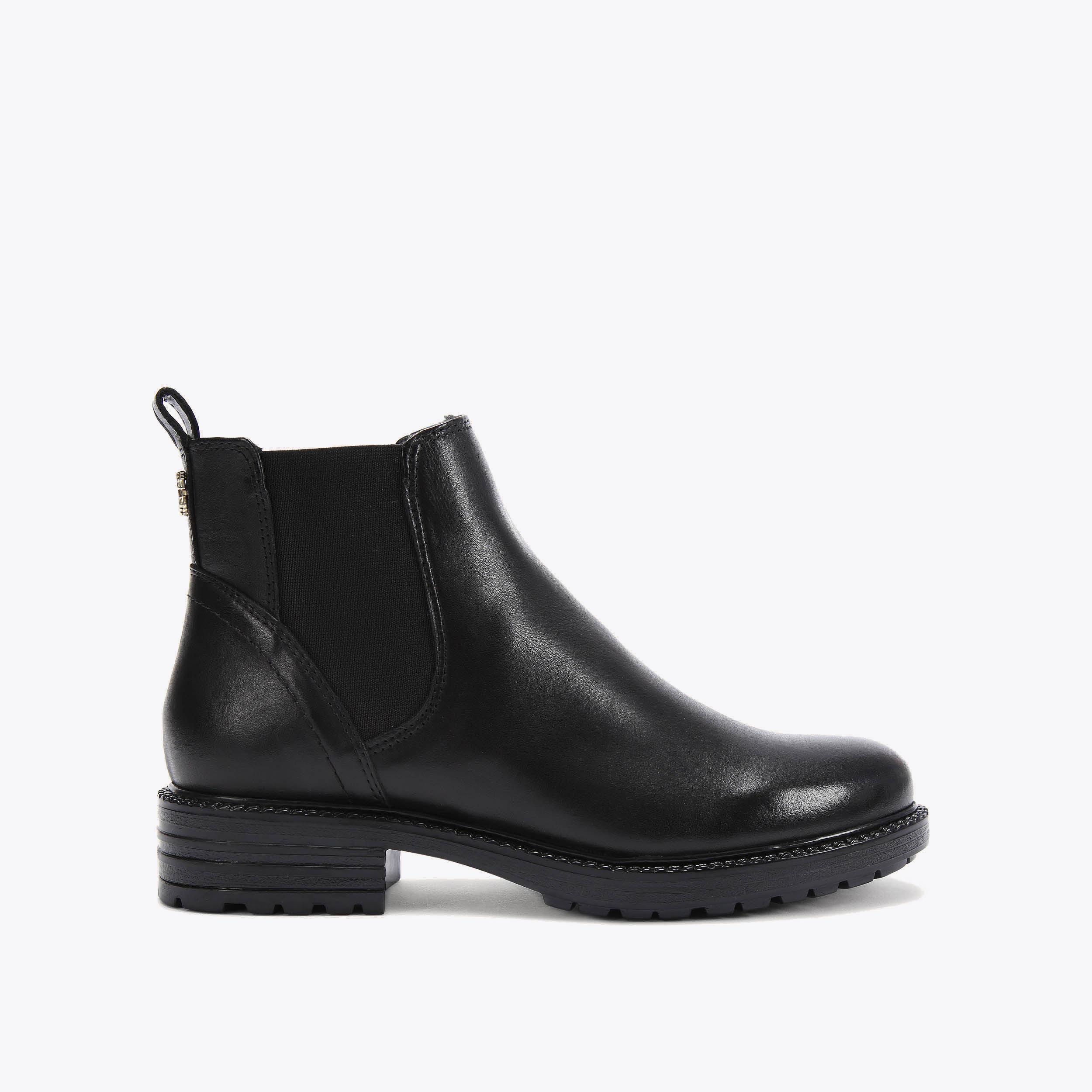 RUSS Black Leather Chelsea Boots by CARVELA COMFORT