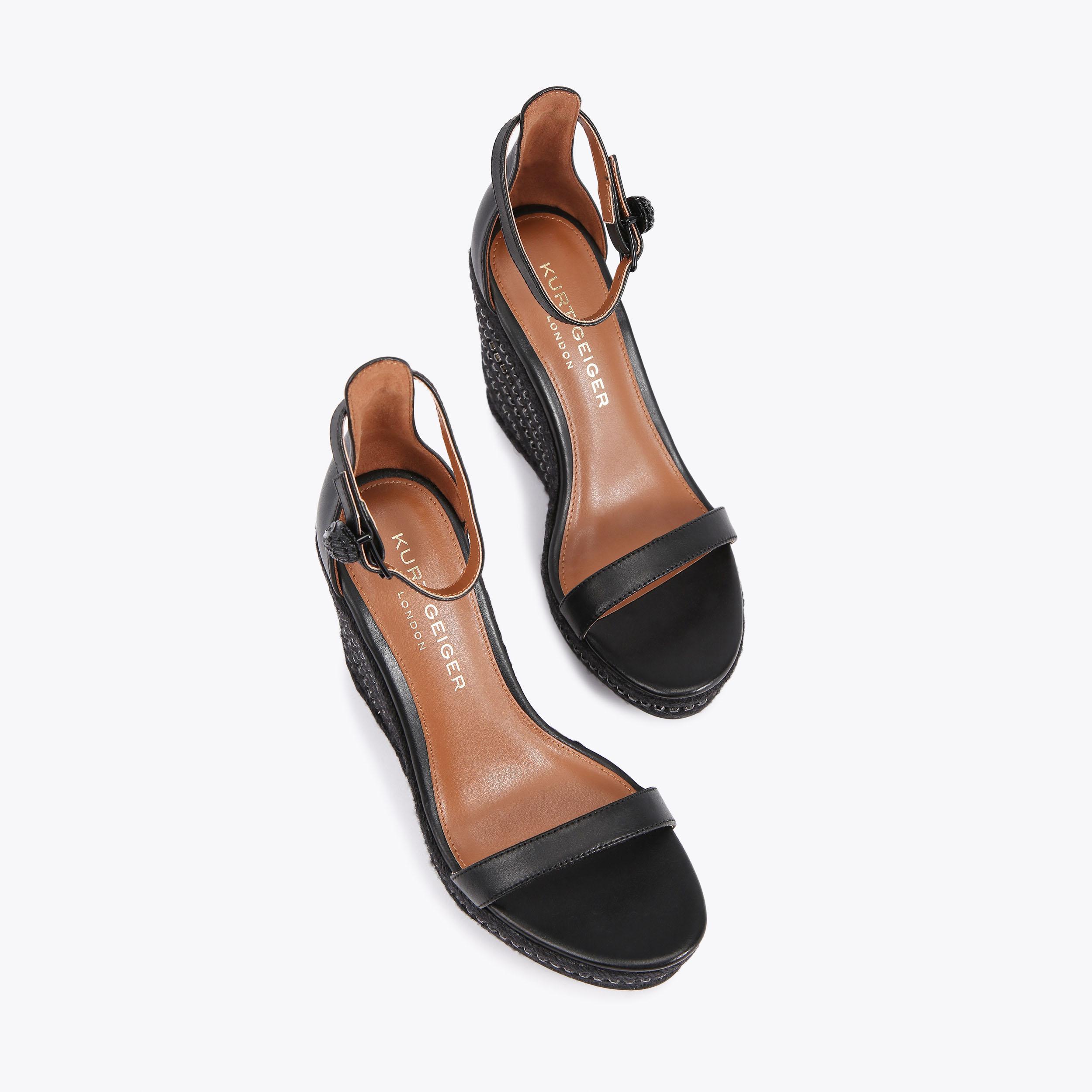 Kurt geiger black wedges new arrivals