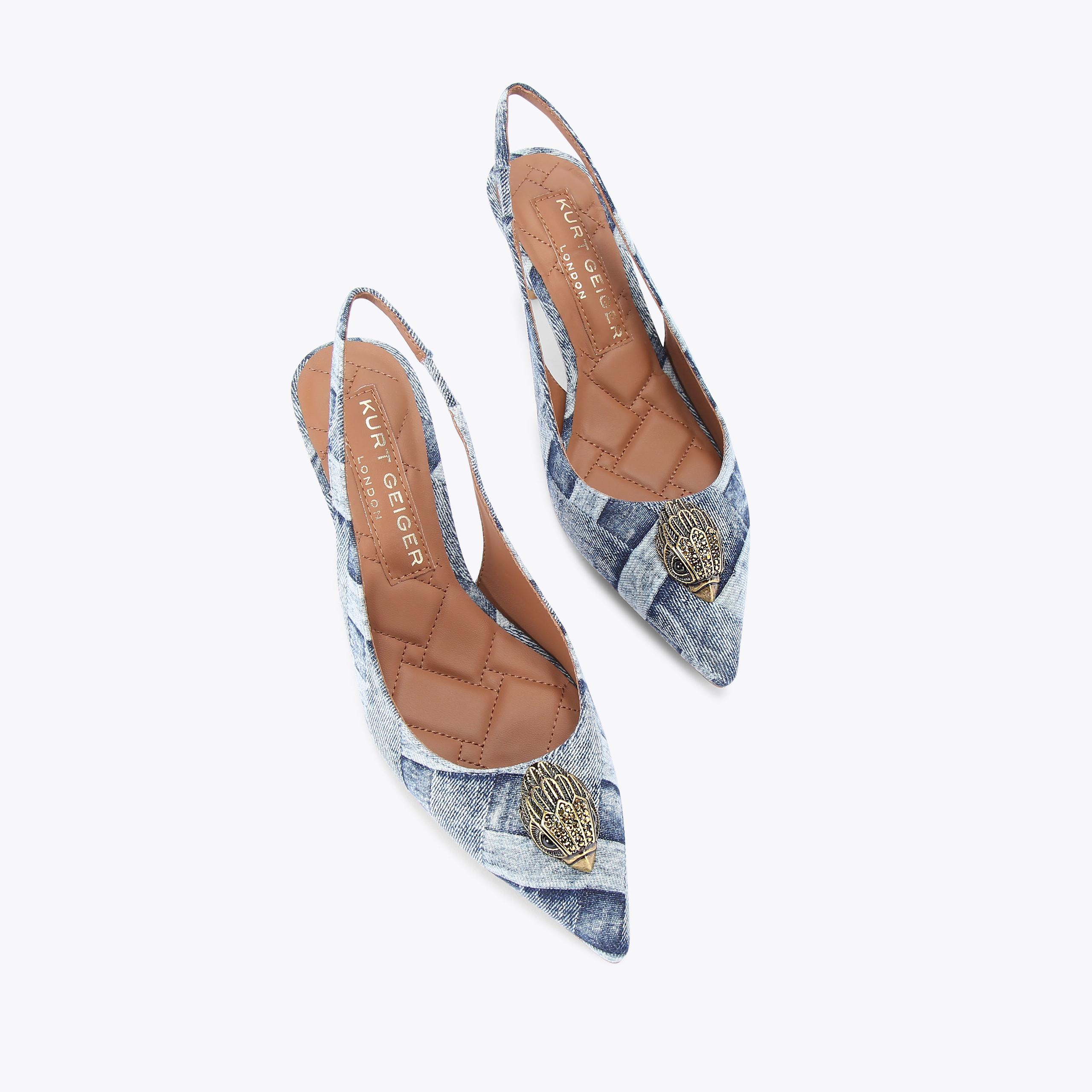 Belgravia Denim Sling Back Heels