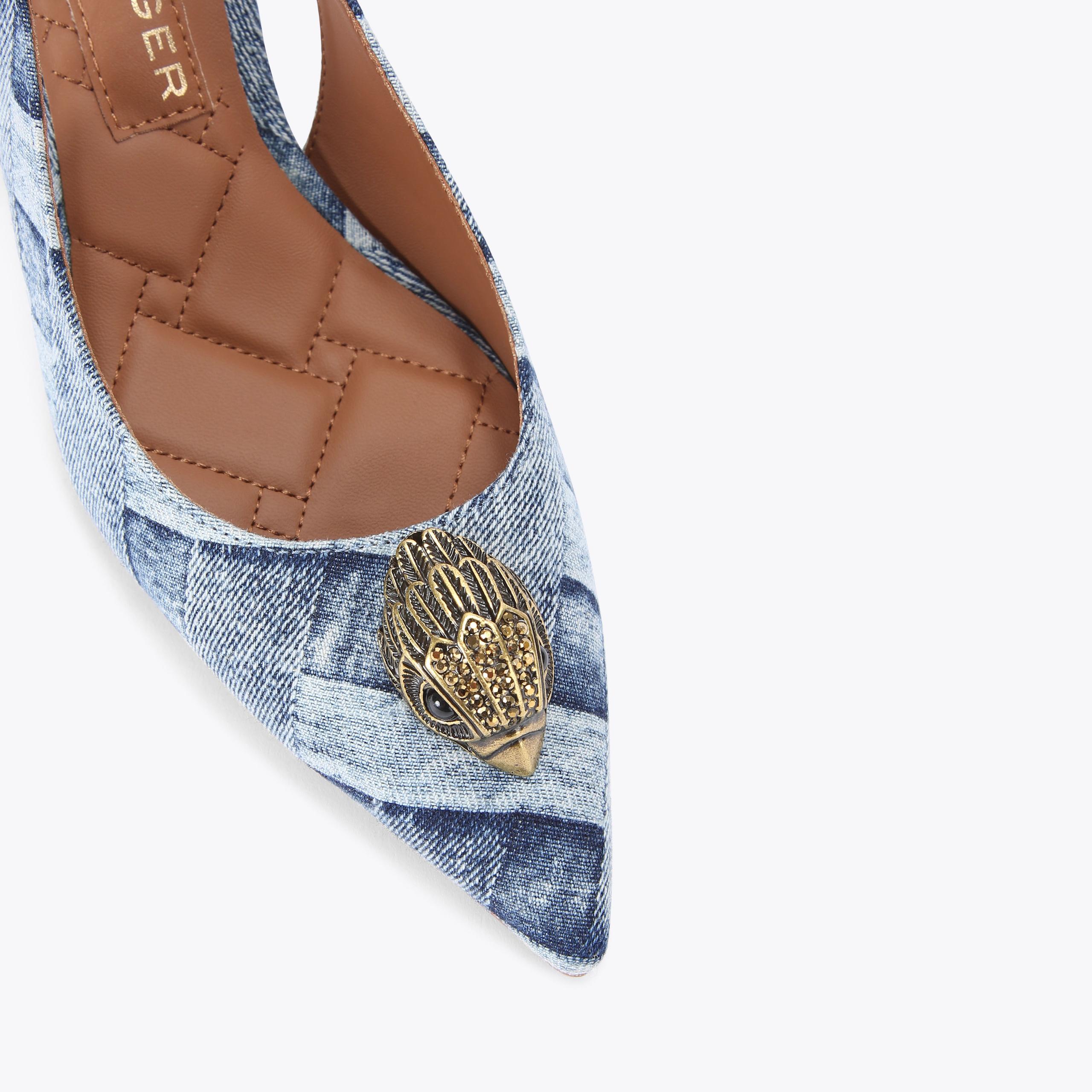 Belgravia Denim Sling Back Heels