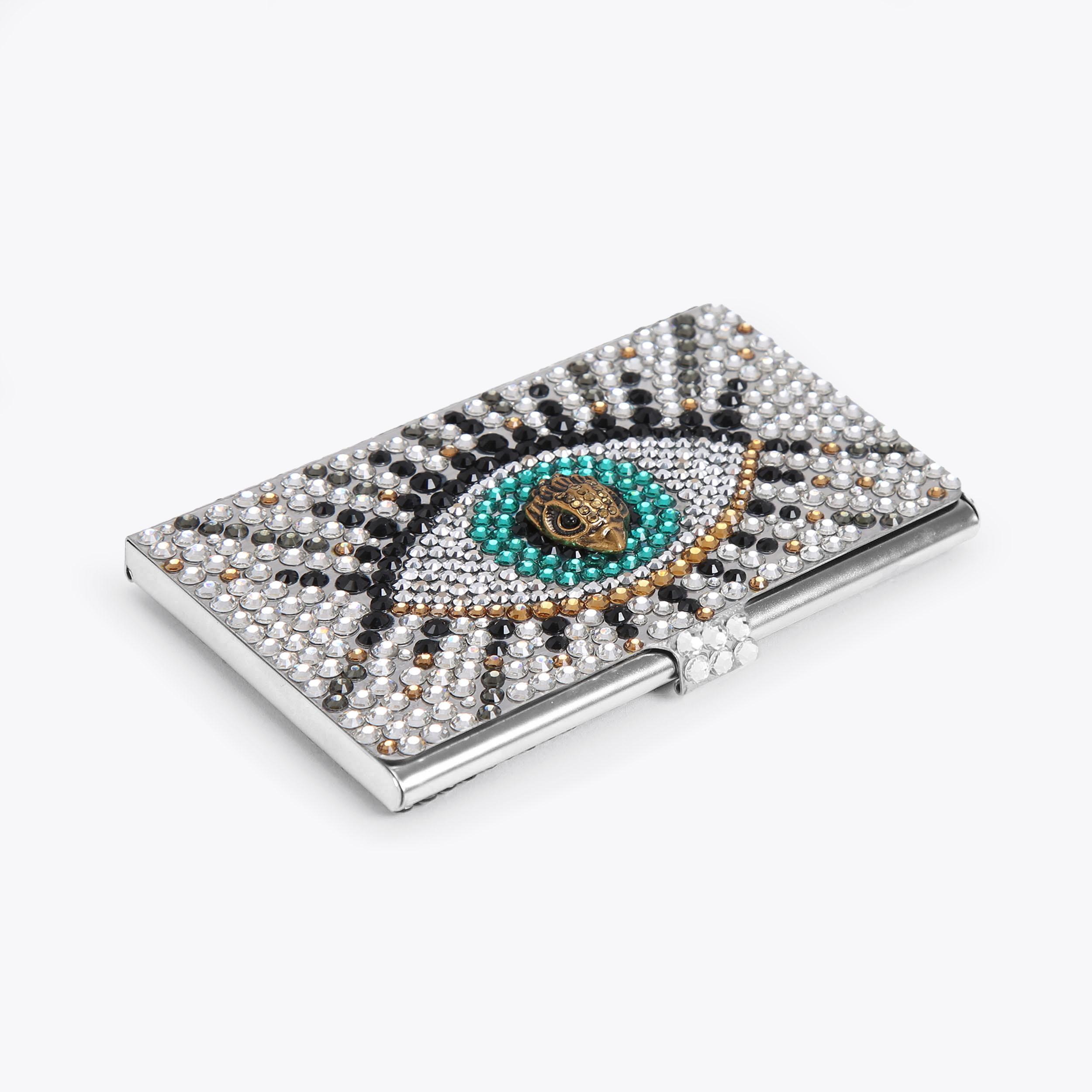 CRYSTAL EYE CARD CASE Eye Stripe Card Case by KURT GEIGER LONDON