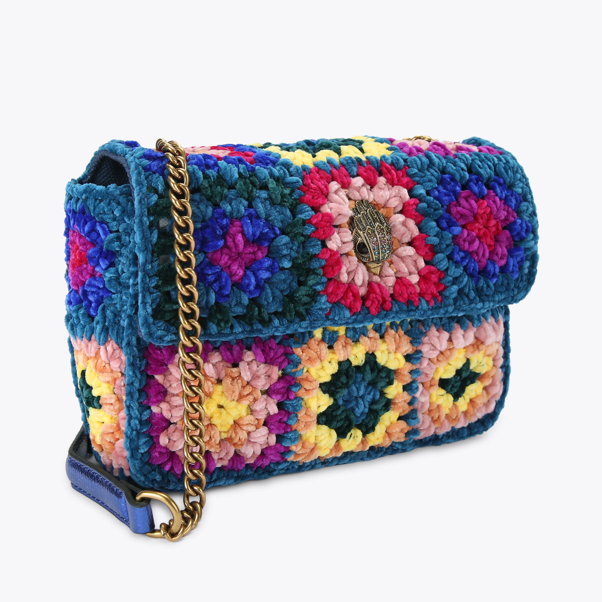 ハンドバッグ CROCHET LOGO HANDBAG CROCHET MD KENSINGTON Crochet Shoulder Bag by KURT GEIGER LONDON