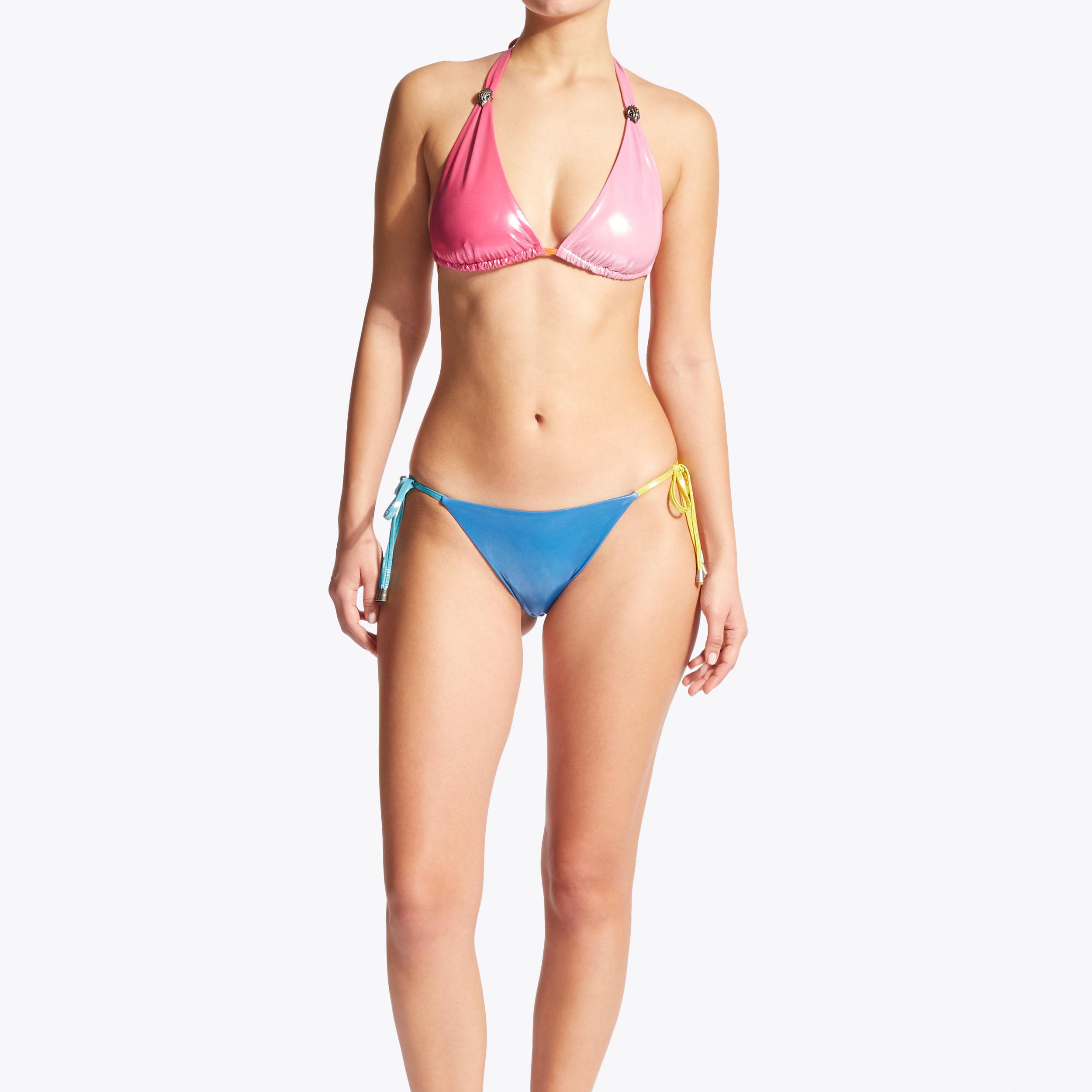 Kurt Geiger London SouthBank Printed Triangle Bikini Swim Top & Tie Side  Cheeky Swim Bottom