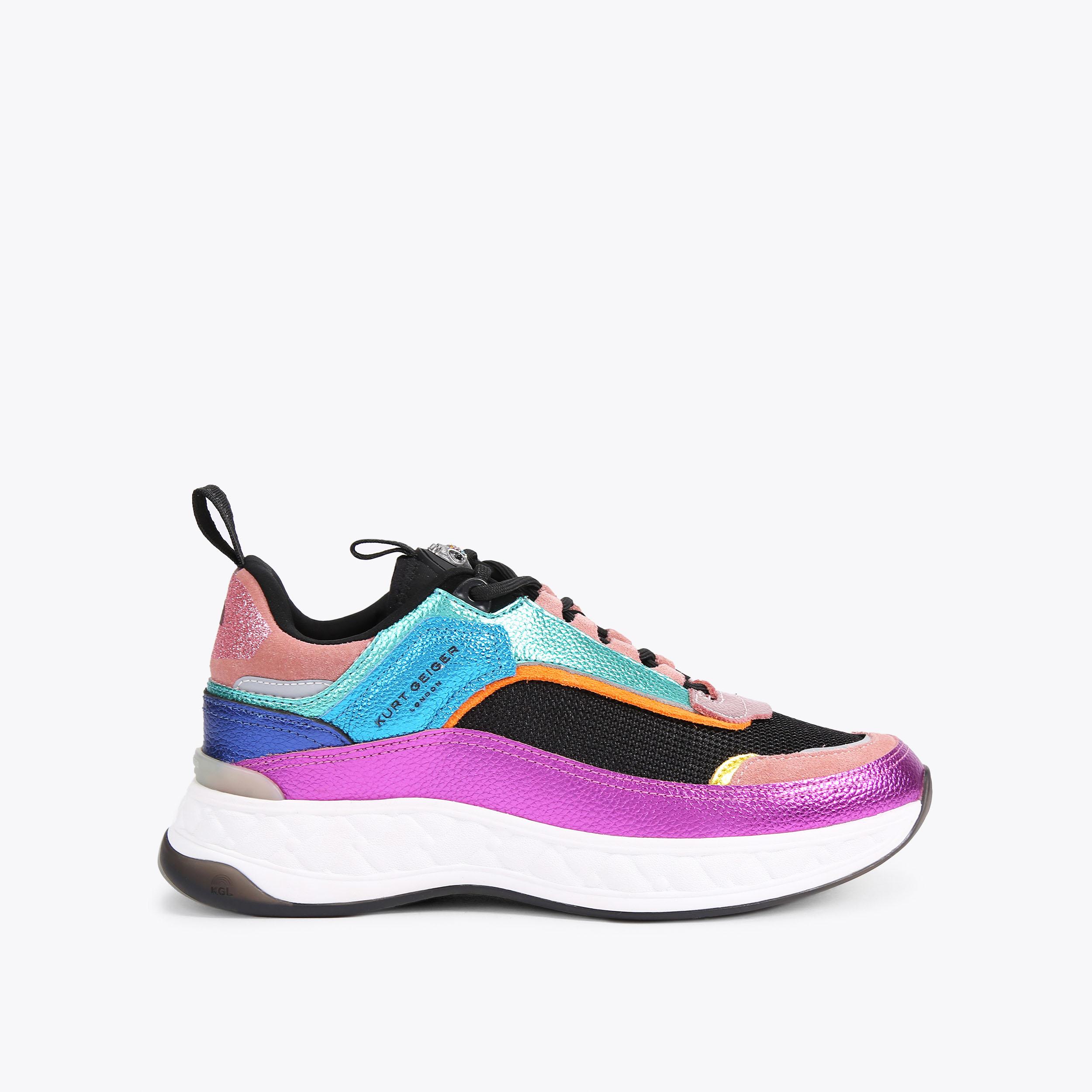 KENSINGTON SNEAKER Multi Colour Lace Up Chunky Trainers by KURT GEIGER LONDON