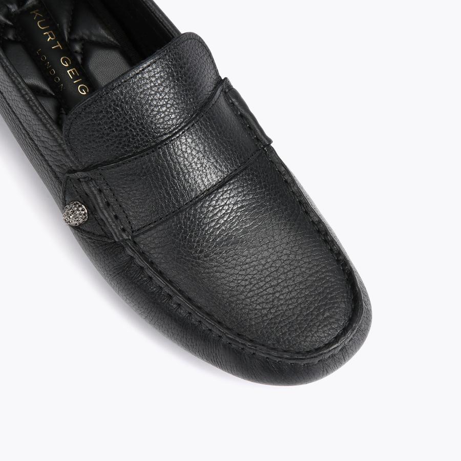 STIRLING Black Slip On Shoes by KURT GEIGER LONDON STIRLING Black Slip On Shoes by KURT GEIGER LONDON