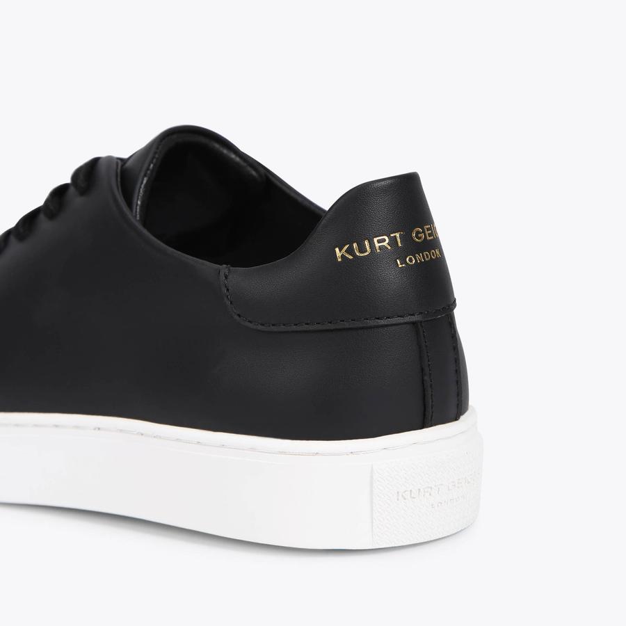 Kurt geiger black and gold trainers online