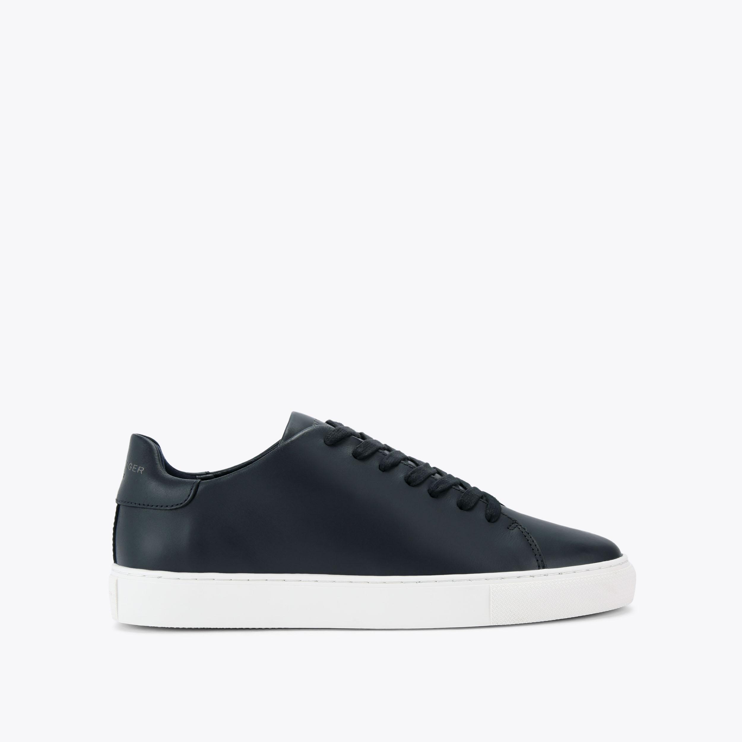 Black leather sneakers mens best sale