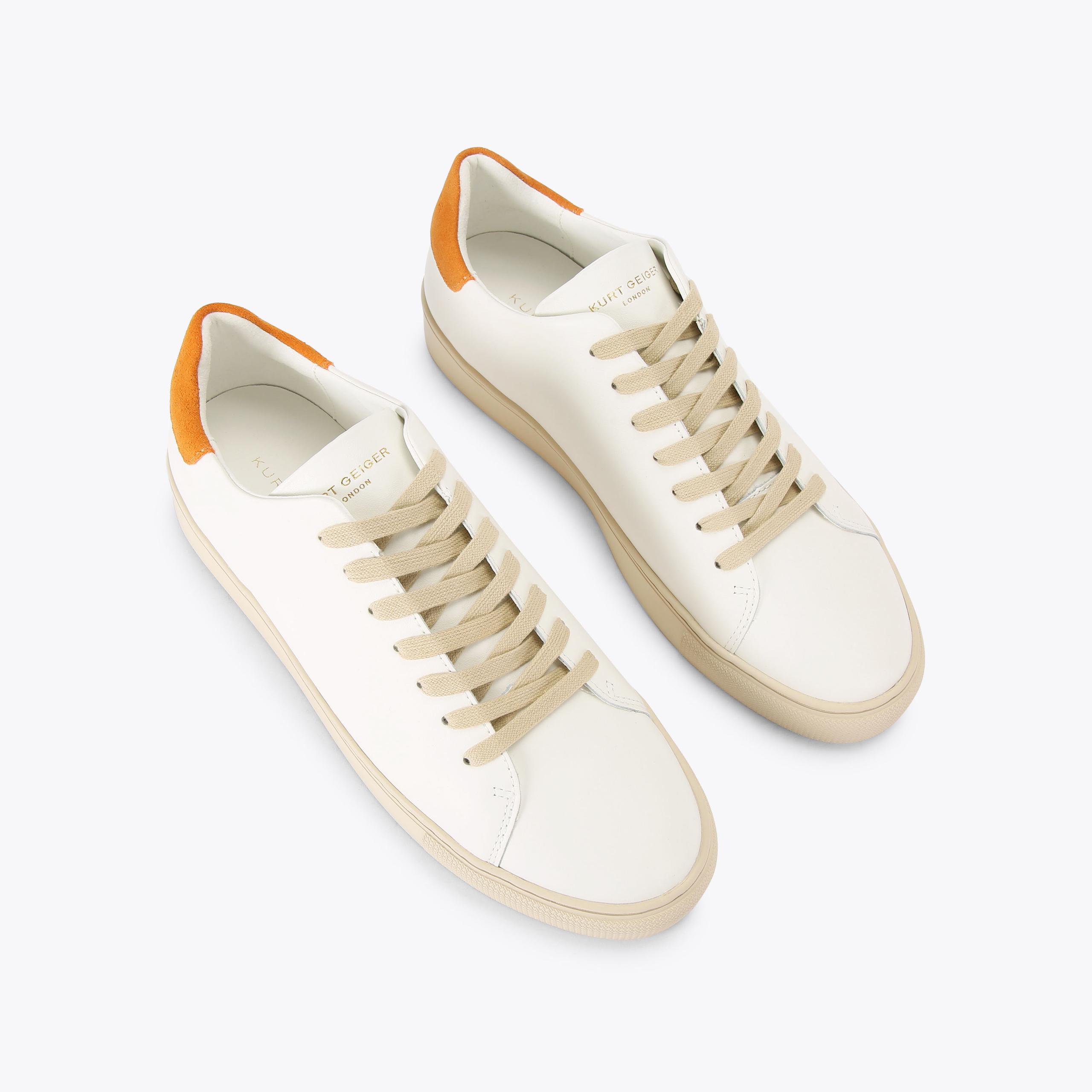 LENNON White Leather Sneaker by KURT GEIGER LONDON