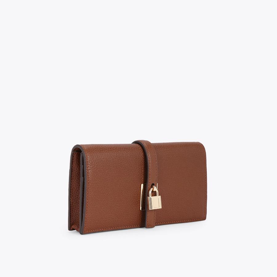 HENLEY LOCK WALLET Brown Leather Wallet by CARVELA 