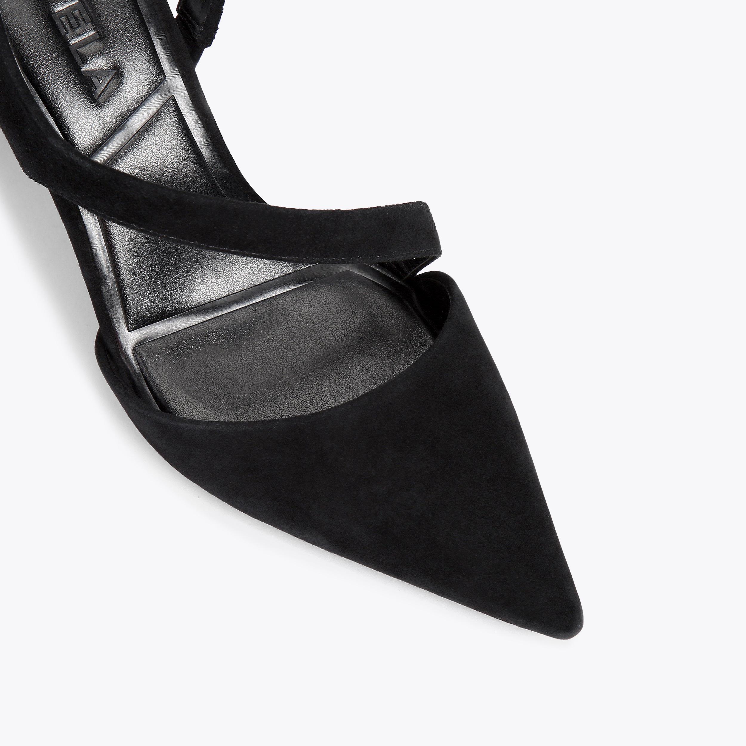 SYMMETRY COURT Black Suede Heels by CARVELA