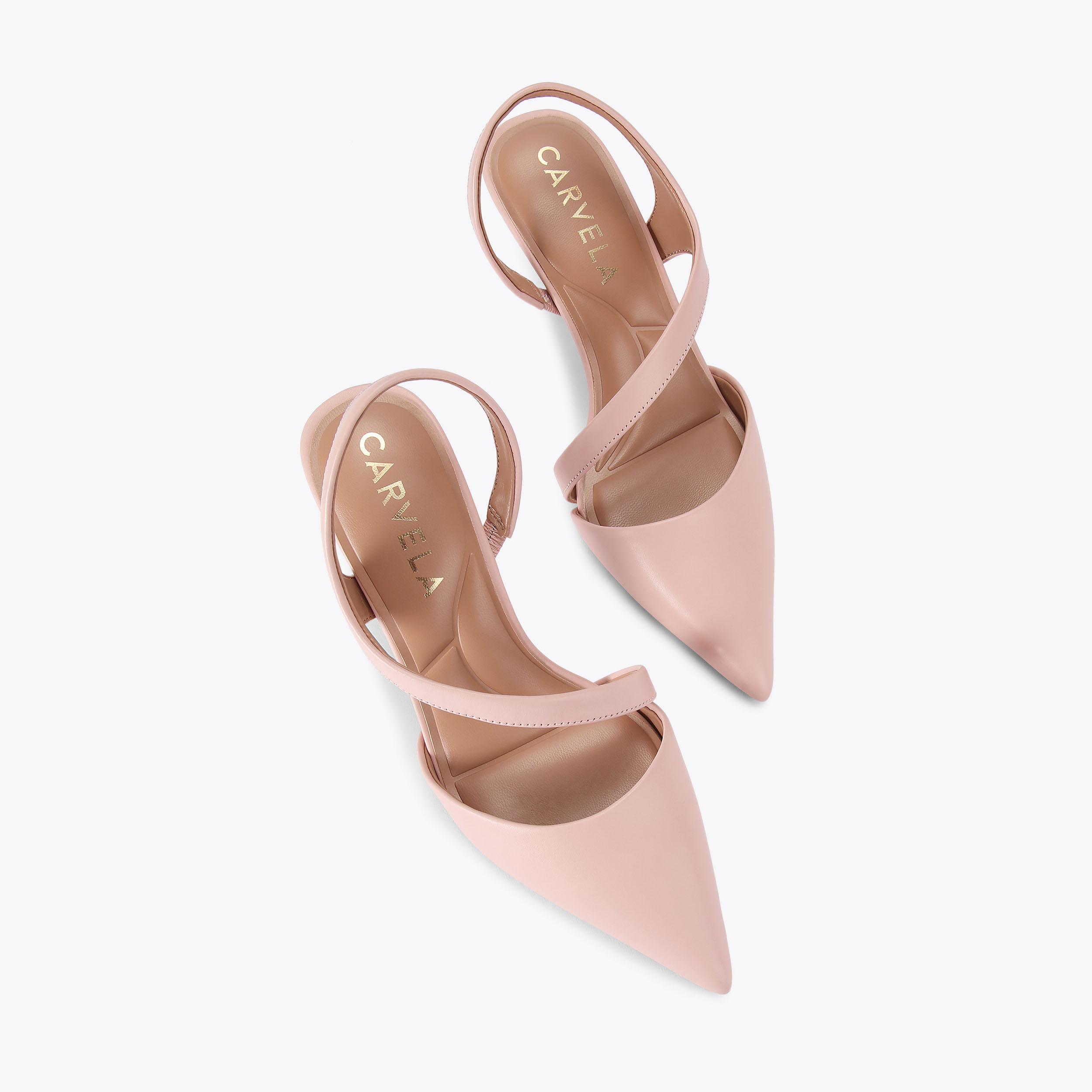 SYMMETRY COURT Pale Pink Leather Heels by CARVELA