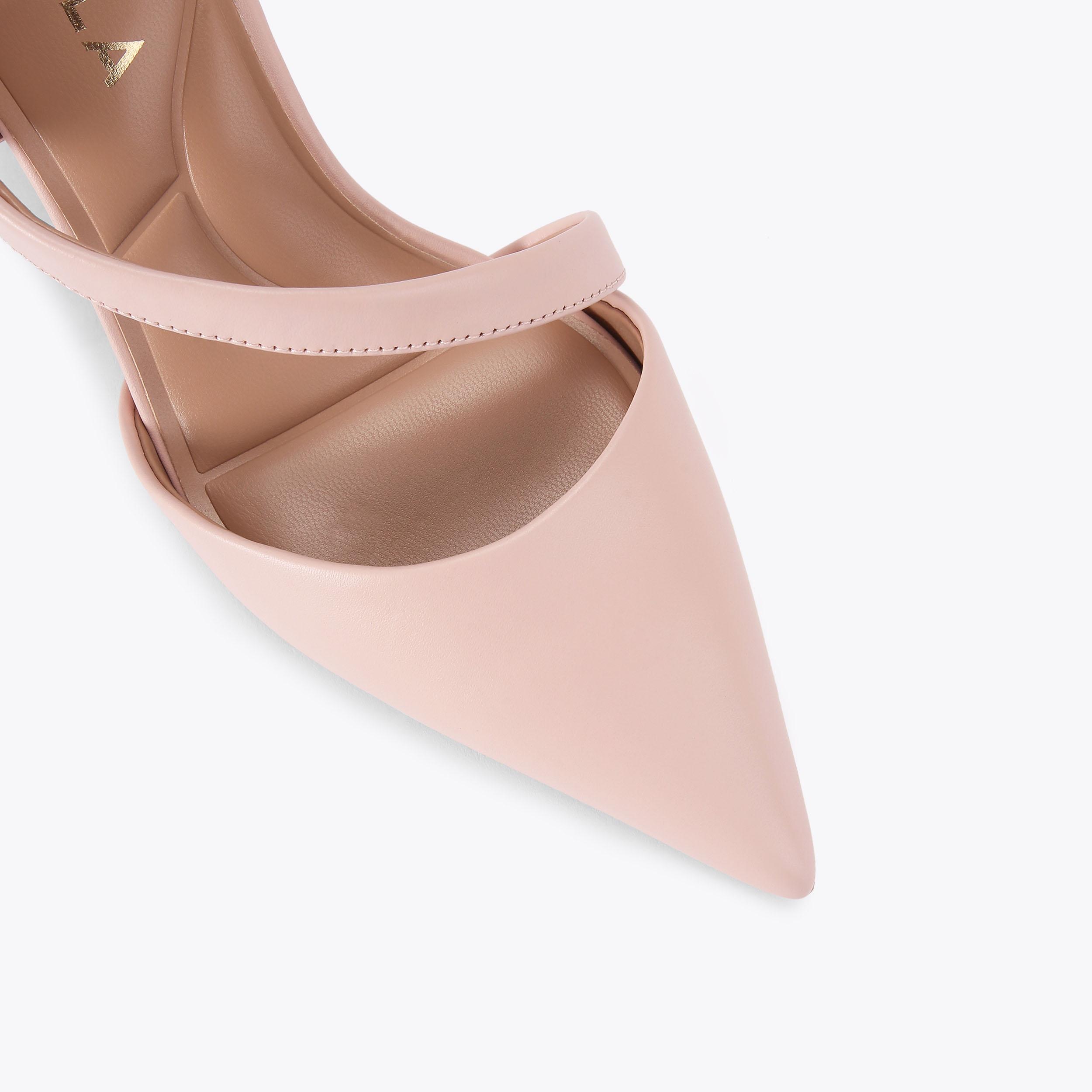 carvela pointed asymmetric strap heels
