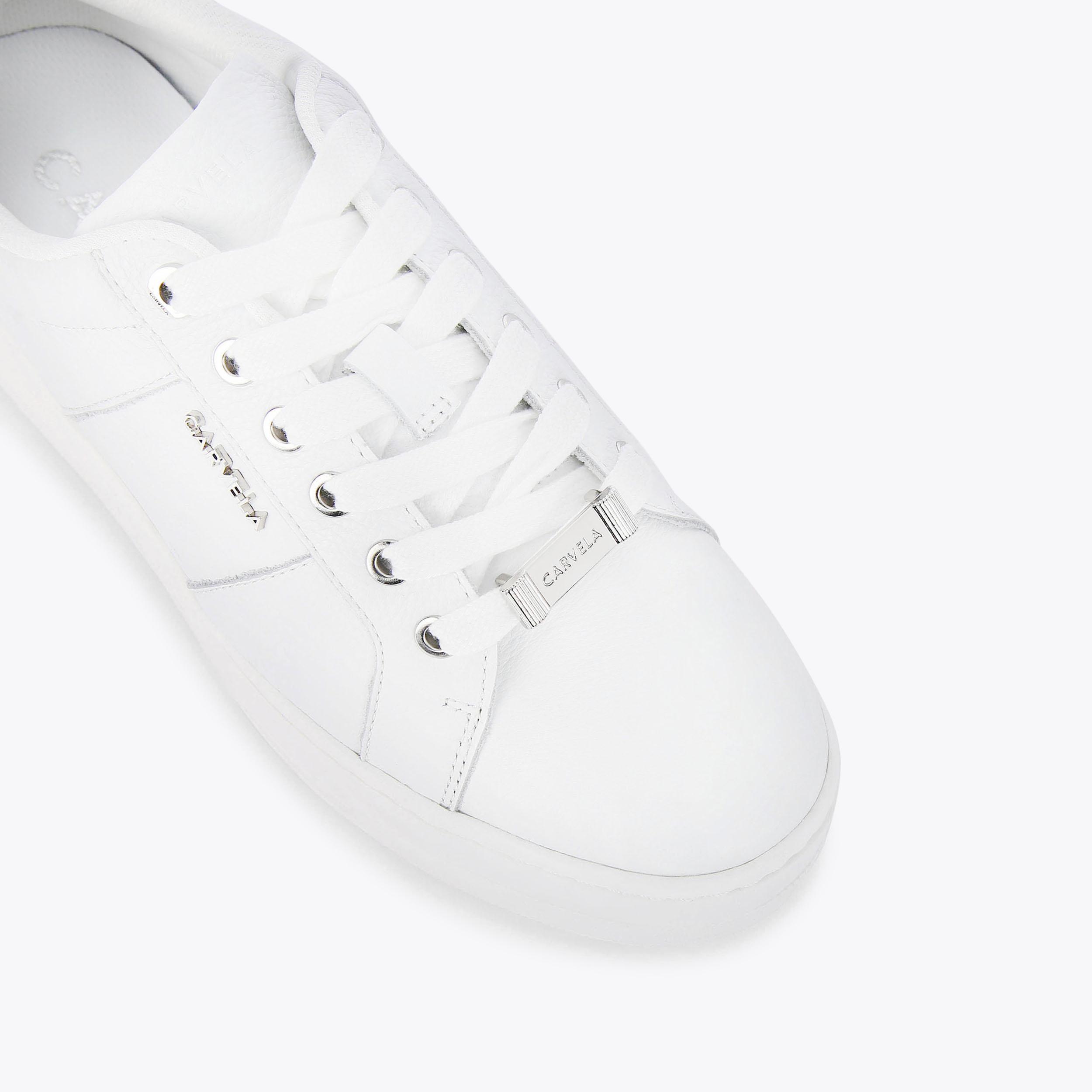 carvela justified trainers white