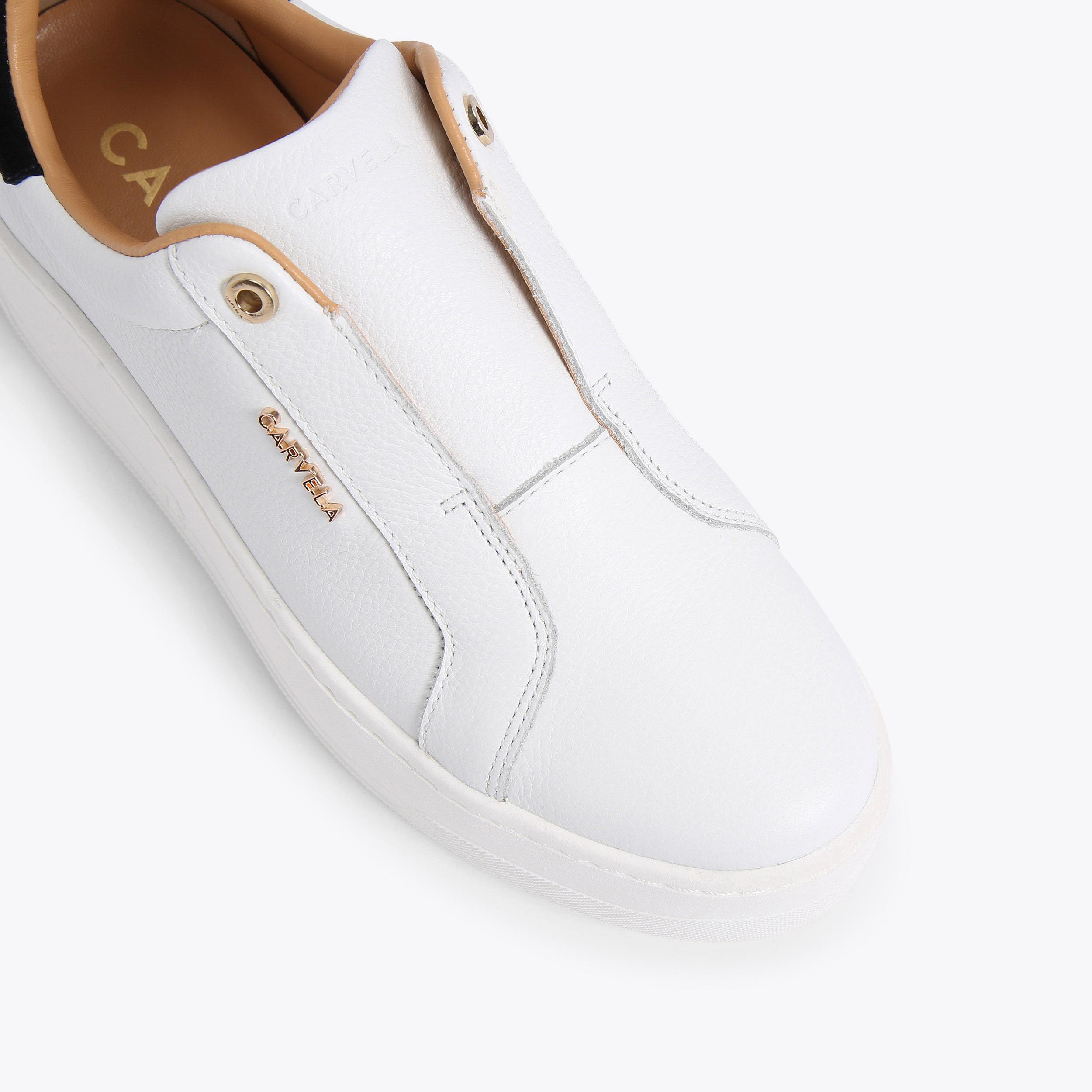 CONNECTED LACELESS White Trainers by CARVELA