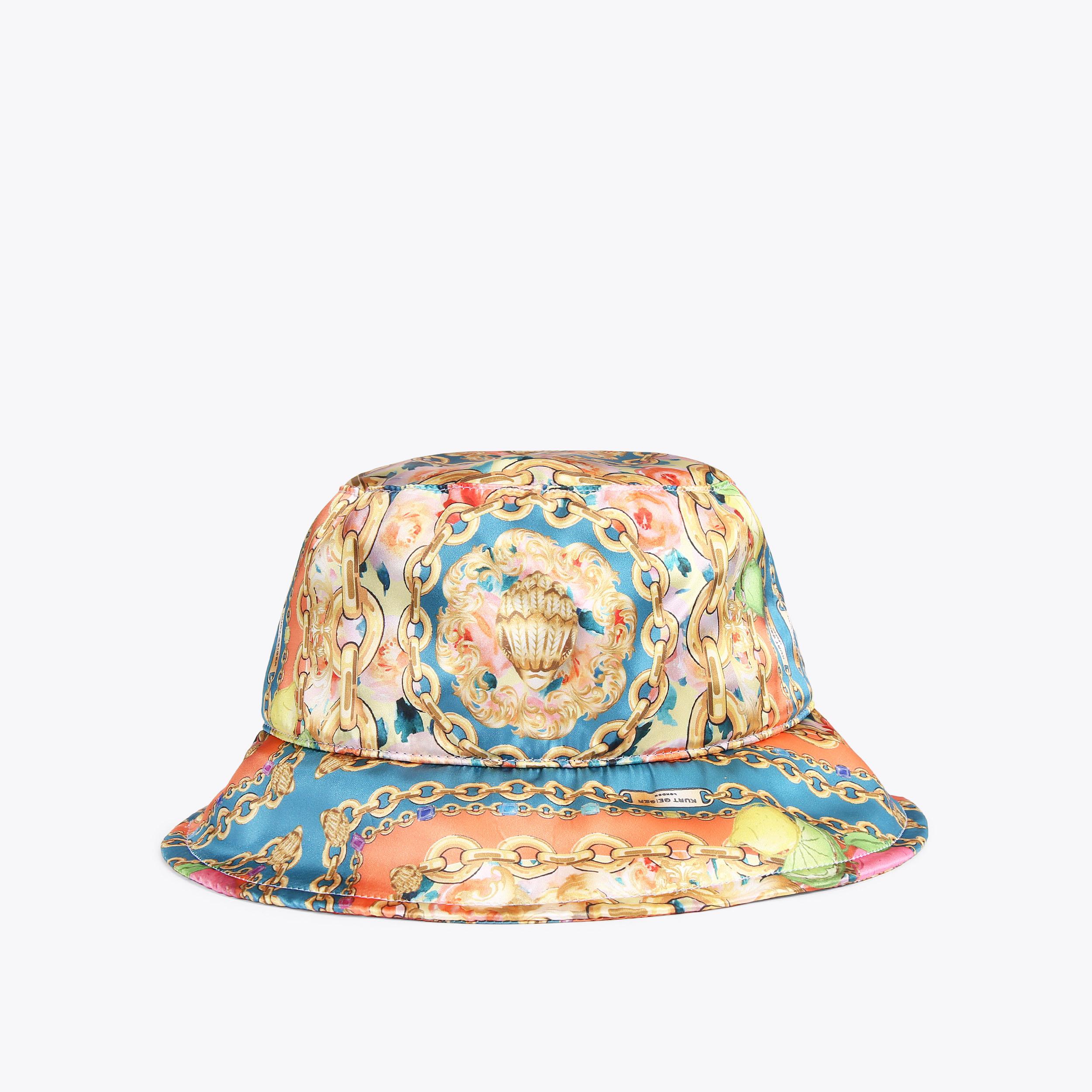 KENSINGTON BUCKET HAT Orange Bucket Hat by KURT GEIGER LONDON