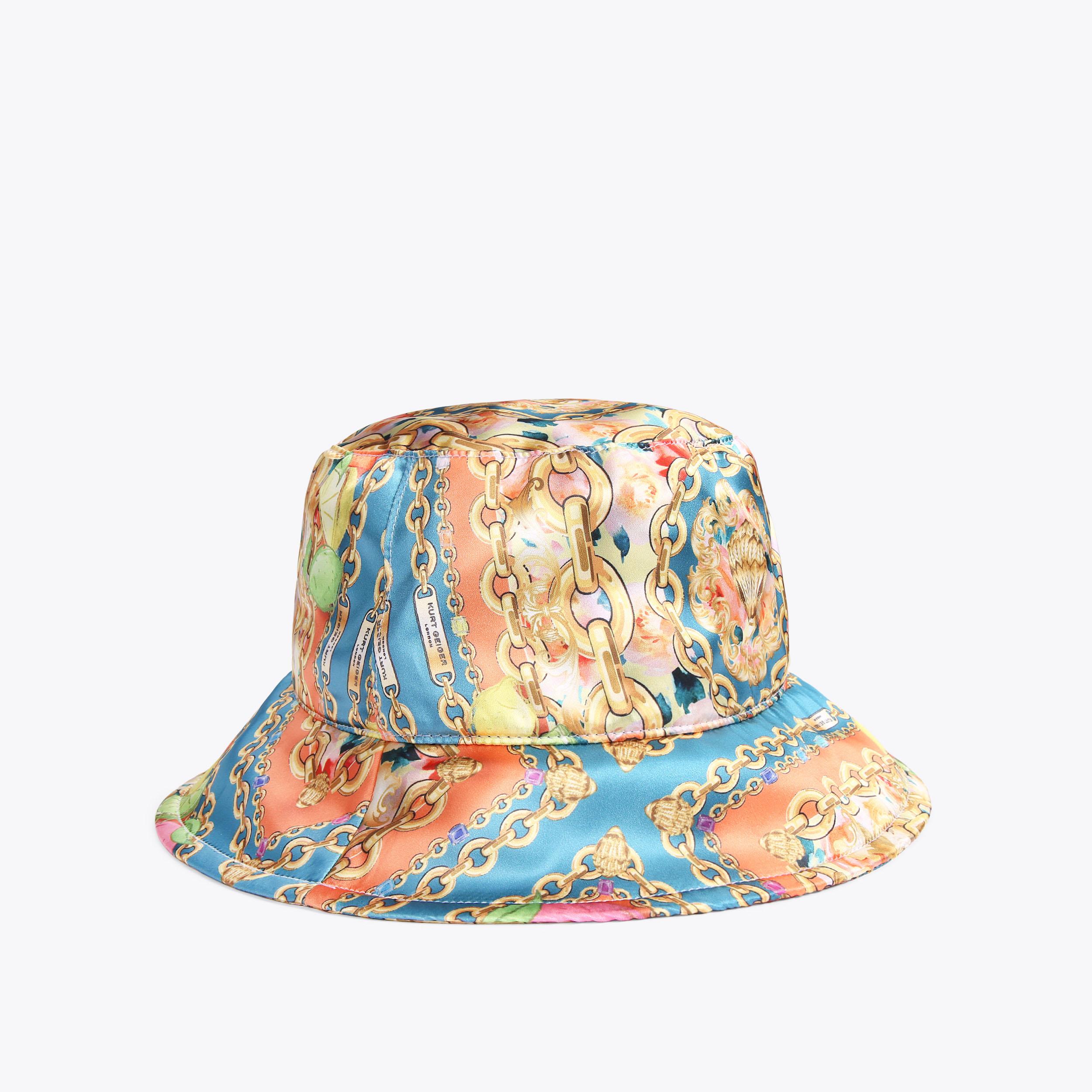 KENSINGTON BUCKET HAT Orange Bucket Hat by KURT GEIGER LONDON