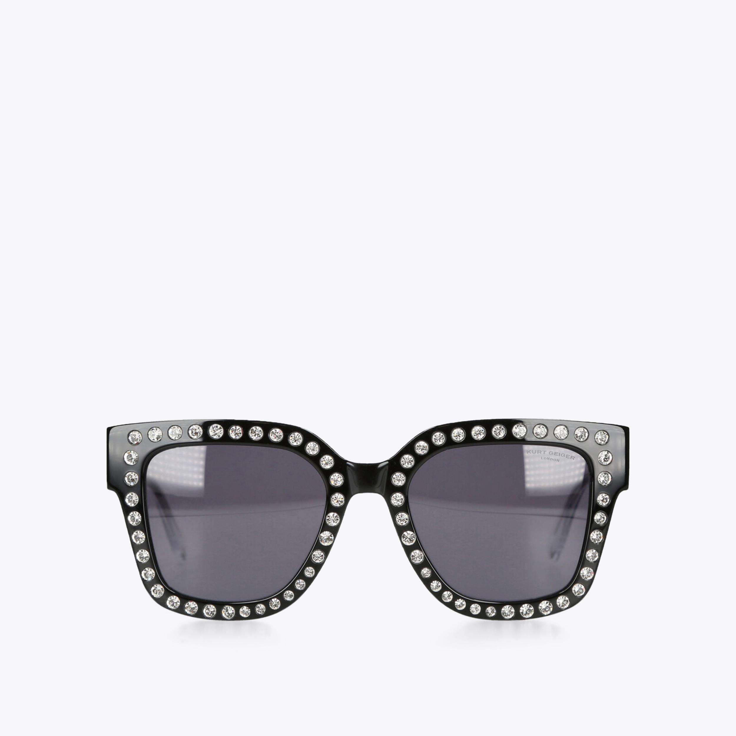 JEWEL SUNGLASSES Black Sunglasses by KURT GEIGER LONDON