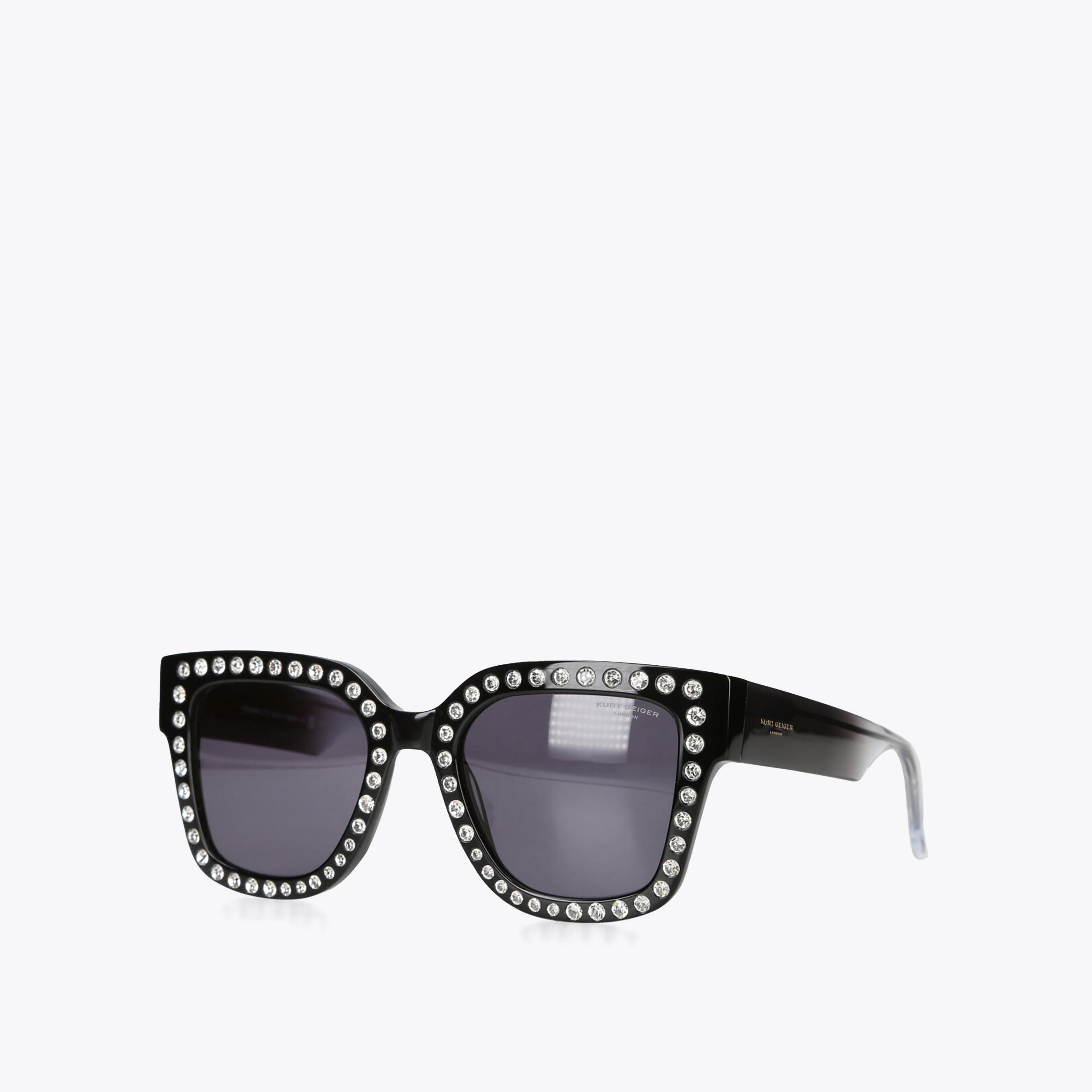 JEWEL SUNGLASSES Black Sunglasses by KURT GEIGER LONDON