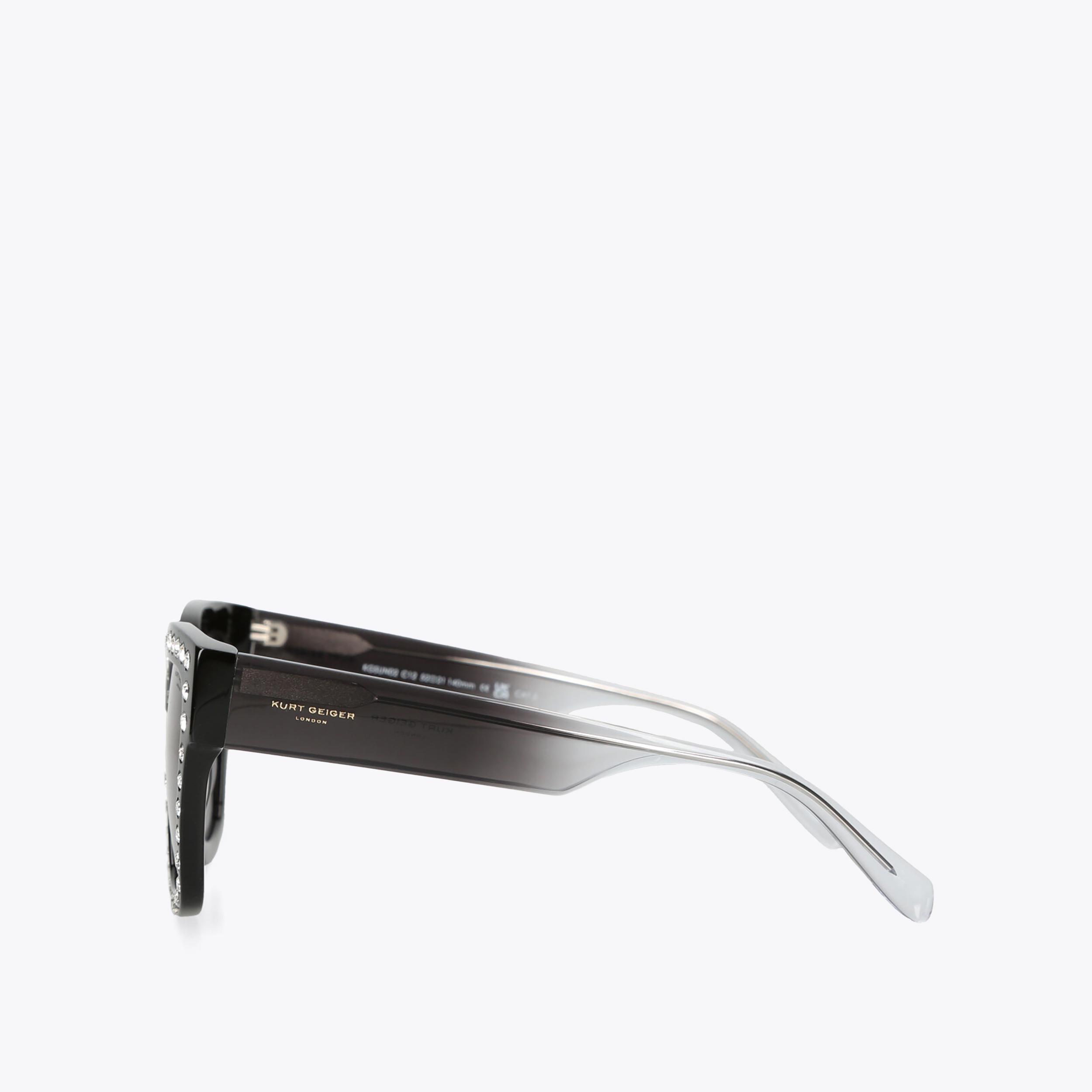 JEWEL SUNGLASSES Black Sunglasses by KURT GEIGER LONDON