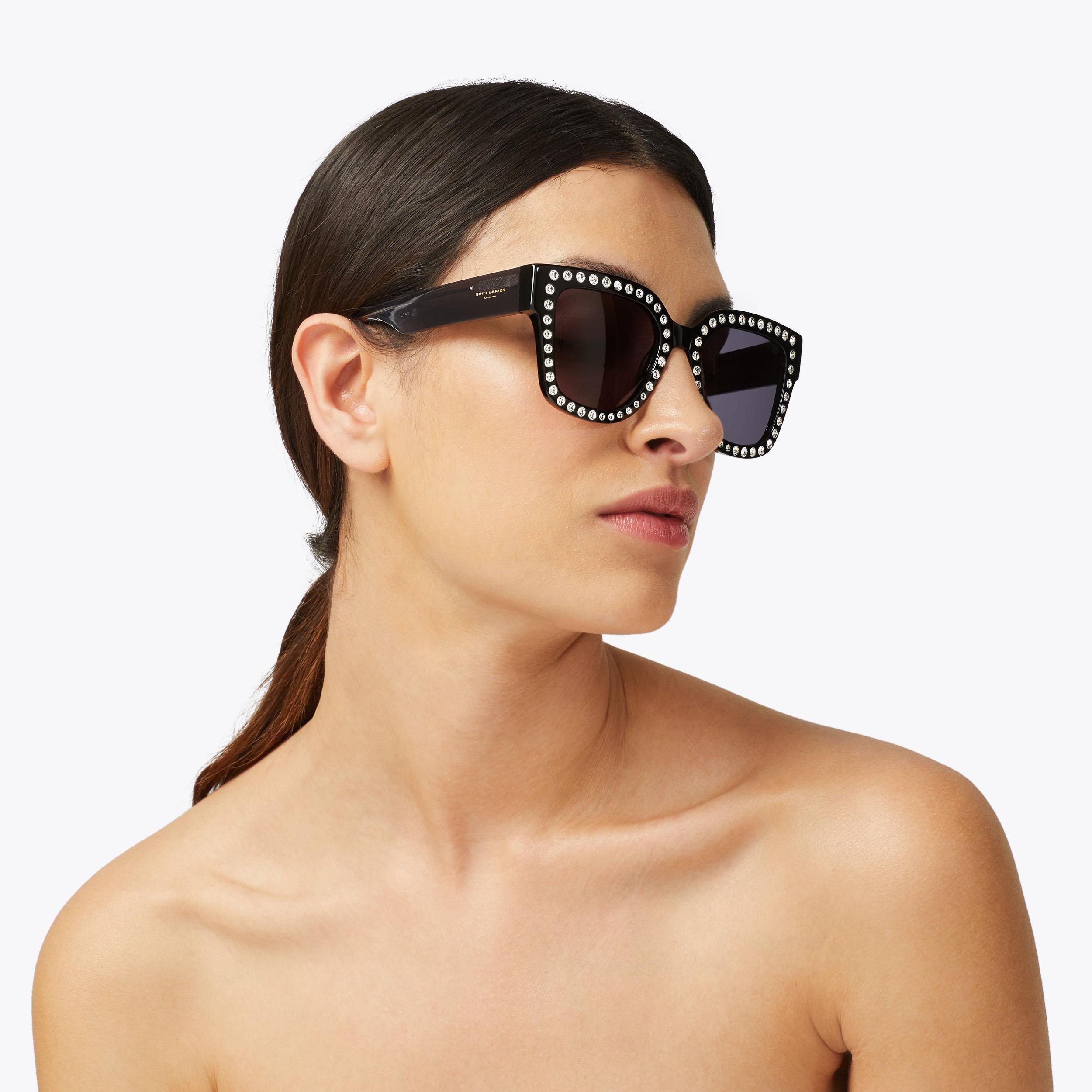 JEWEL SUNGLASSES Black Sunglasses by KURT GEIGER LONDON