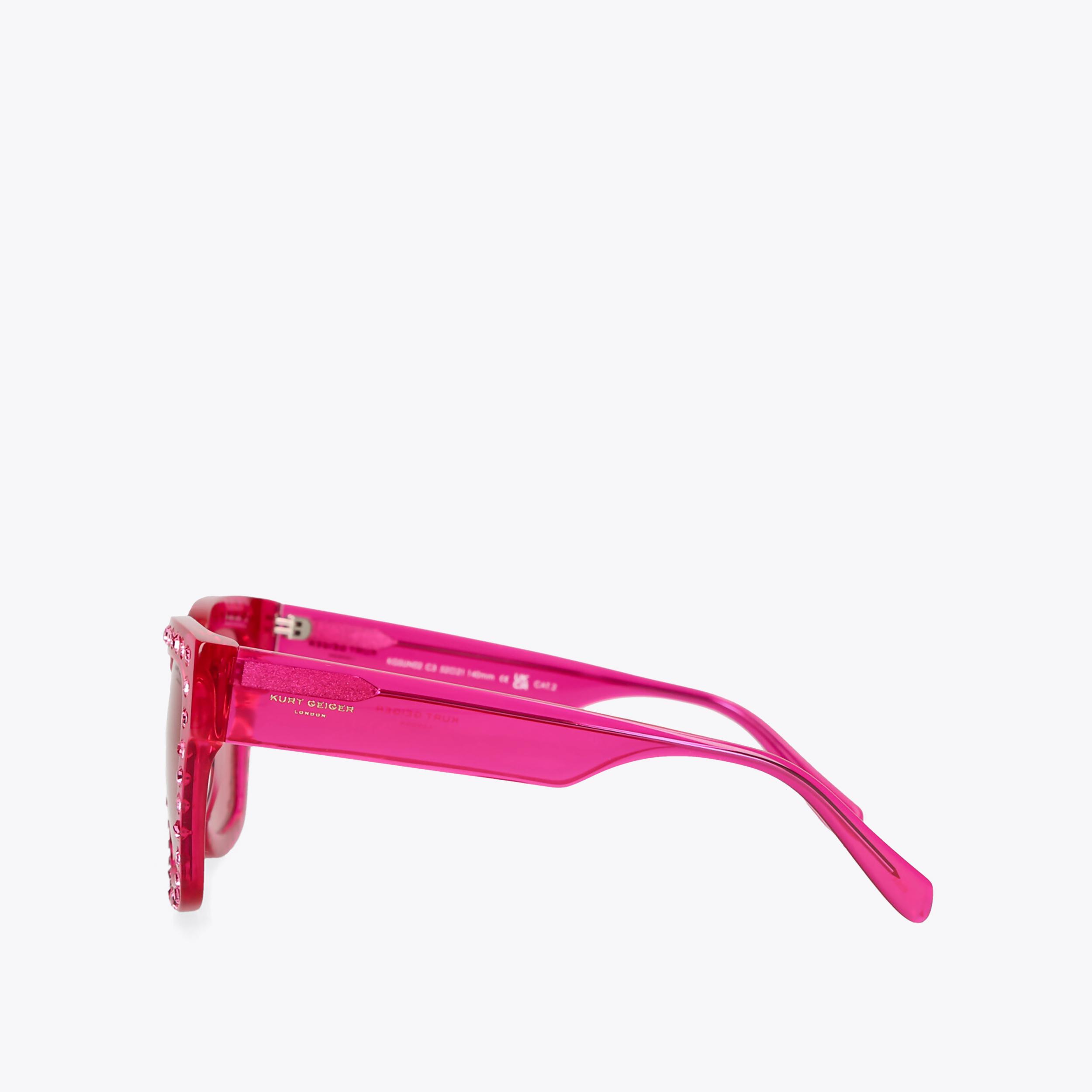 JEWEL SUNGLASSES Fuchsia Sunglasses by KURT GEIGER LONDON