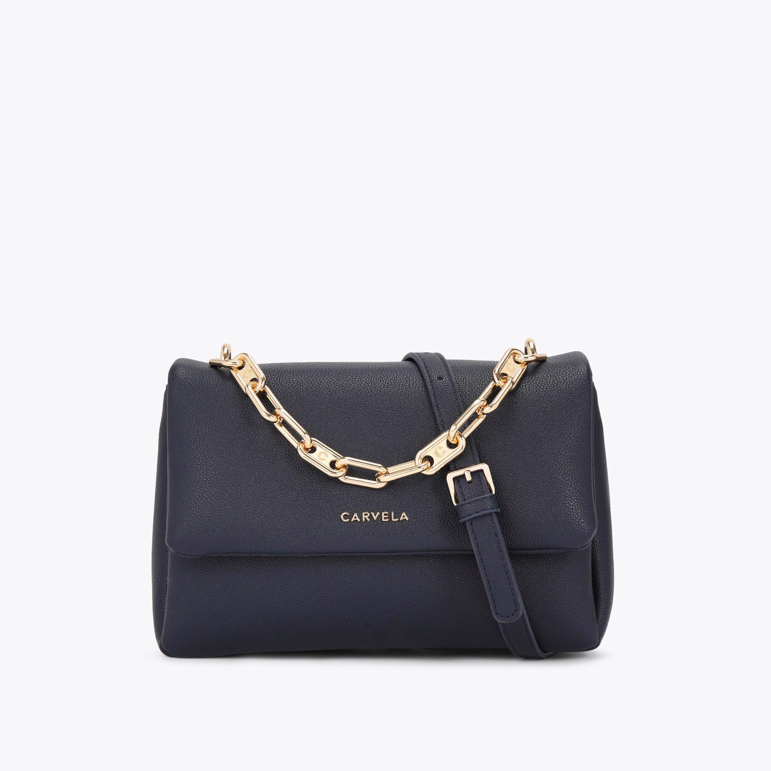 LEONI SHOULDER BAG Navy Cross Body Bag by CARVELA