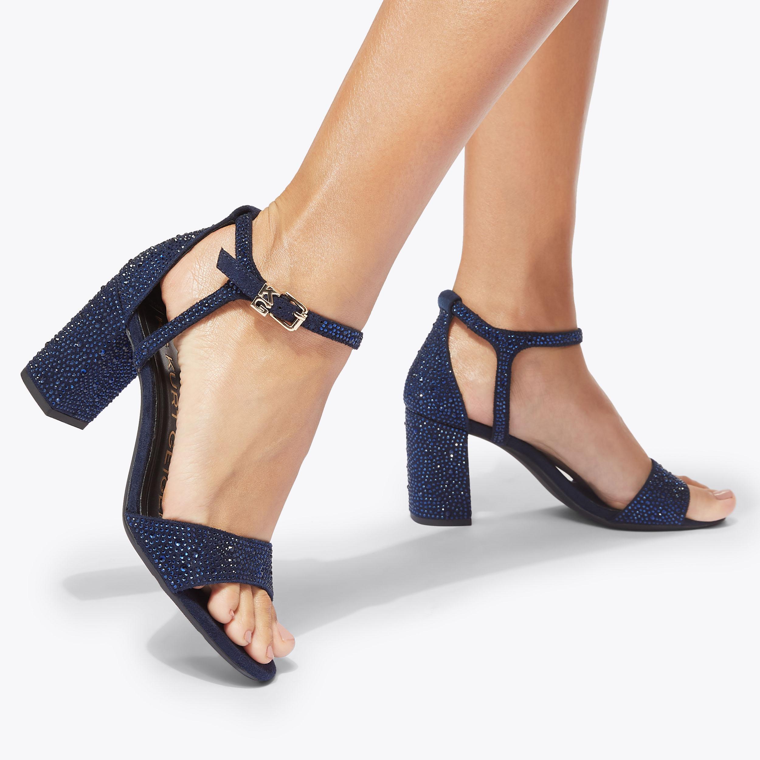 FARYN BLING Blue Crystal Heel by KG KURT GEIGER