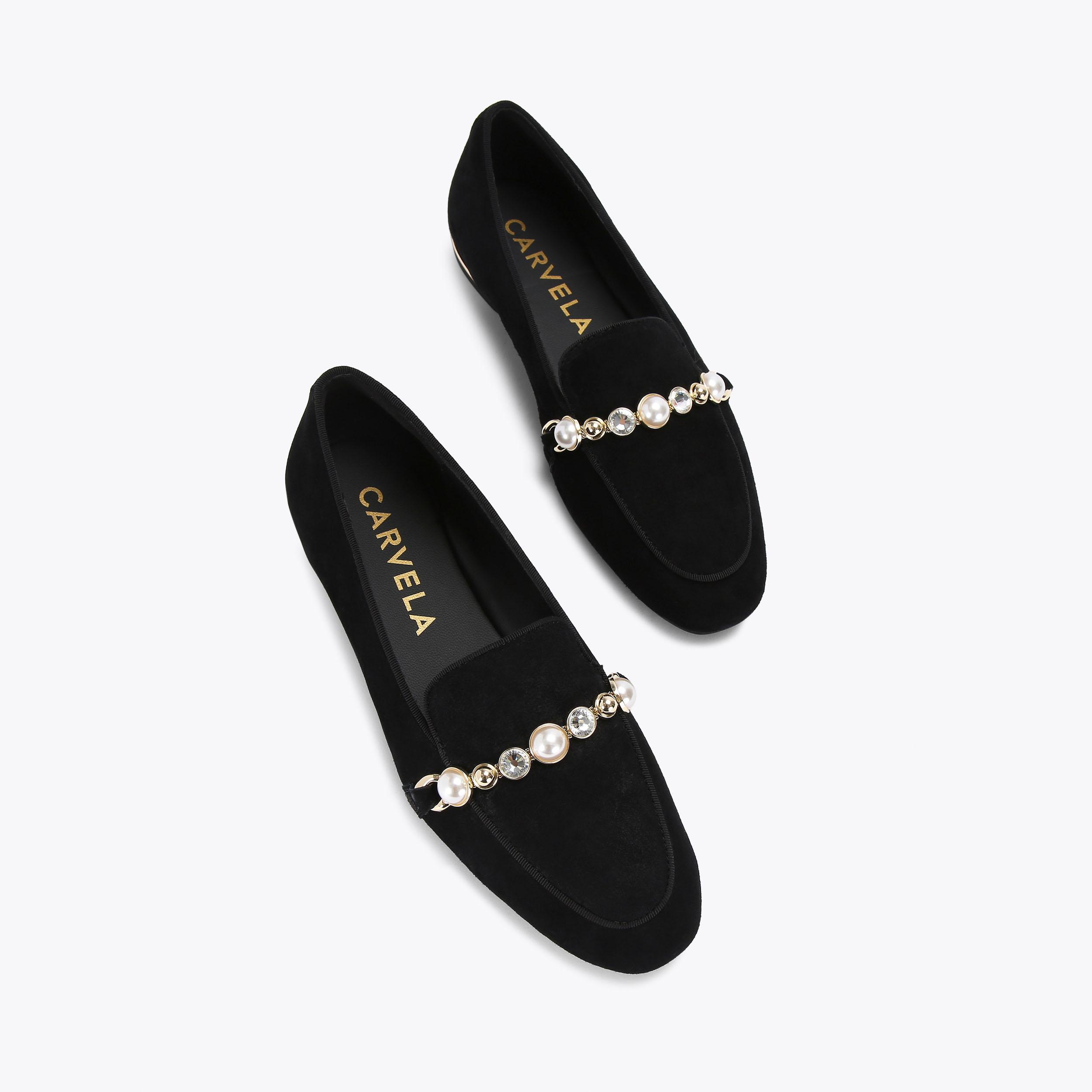 Carvela navy shop loafers