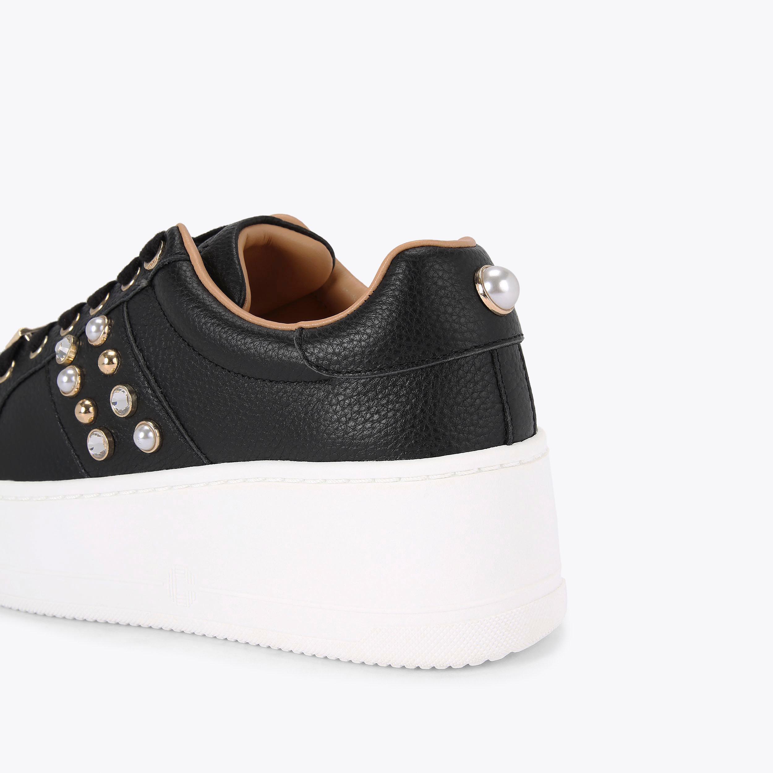 PRECIOUS Black Pearl Trainers by CARVELA