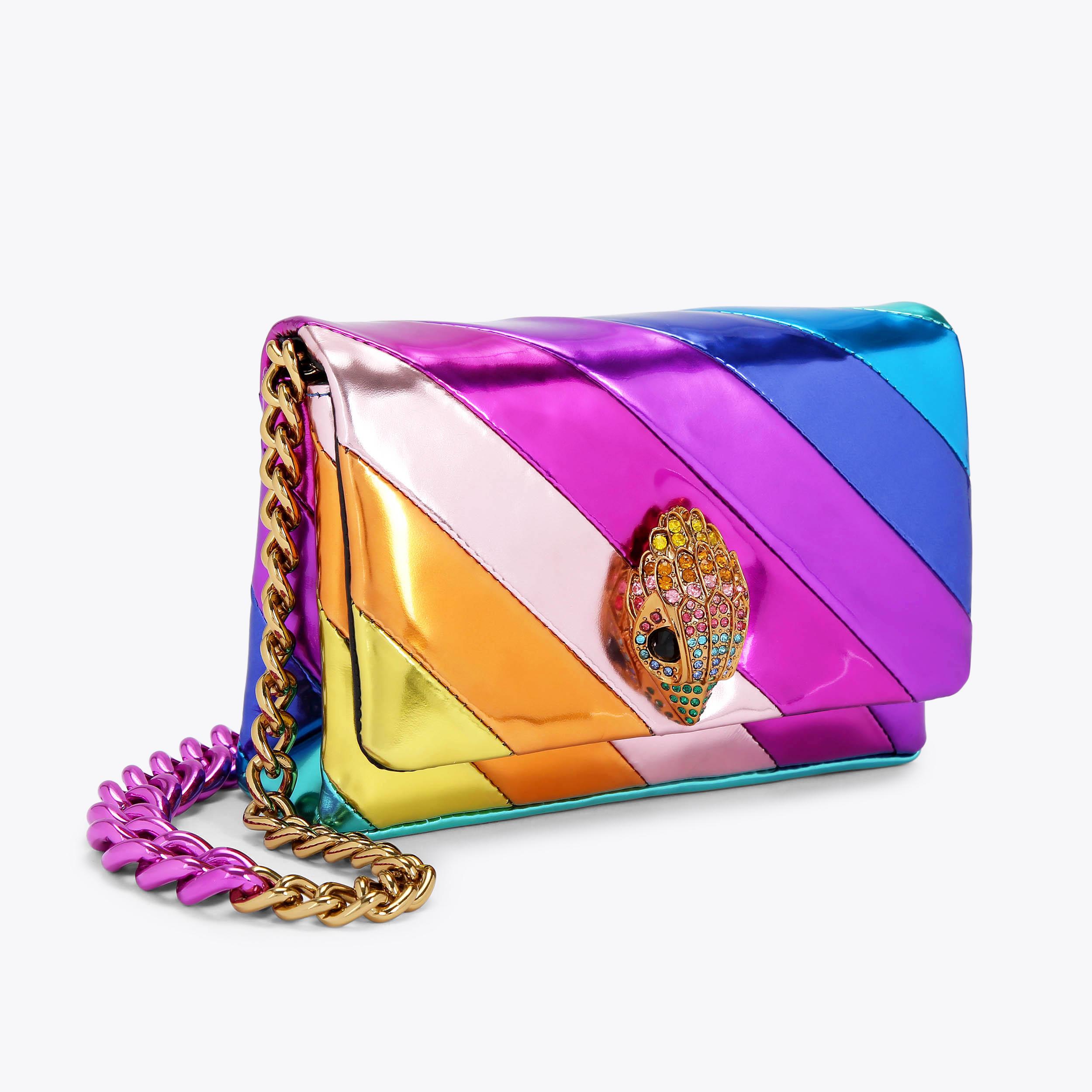 MINI KENSINGTON LONG FLAP Rainbow Cross Body Bag by KURT GEIGER LONDON