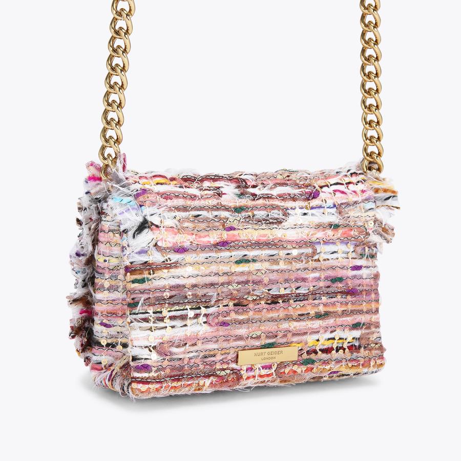 Kurt geiger pink tweed bag sale