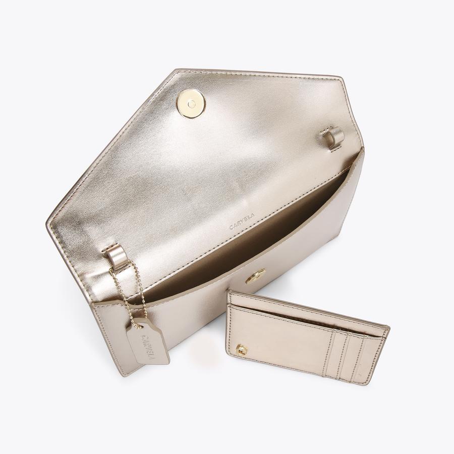 VANITY Silver Clutch Bag by CARVELA