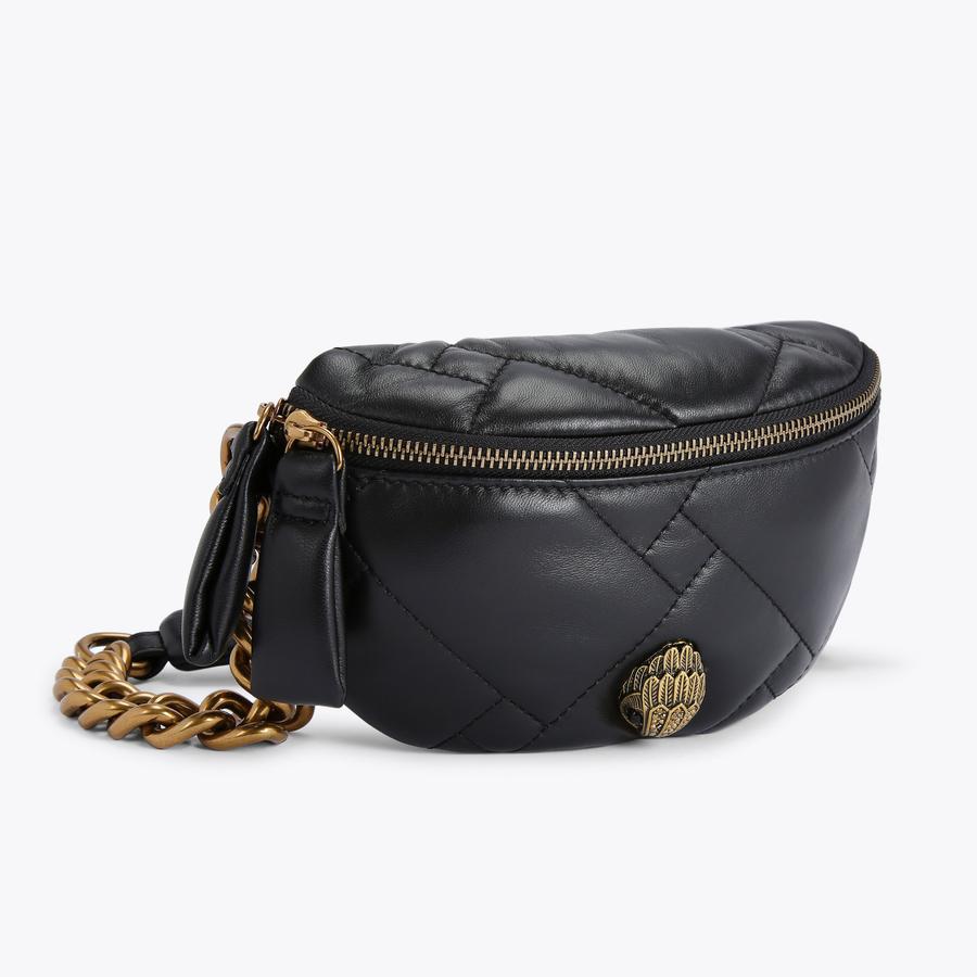 SM KENSINGTON S BELTBAG Black Belt Bag by KURT GEIGER LONDON