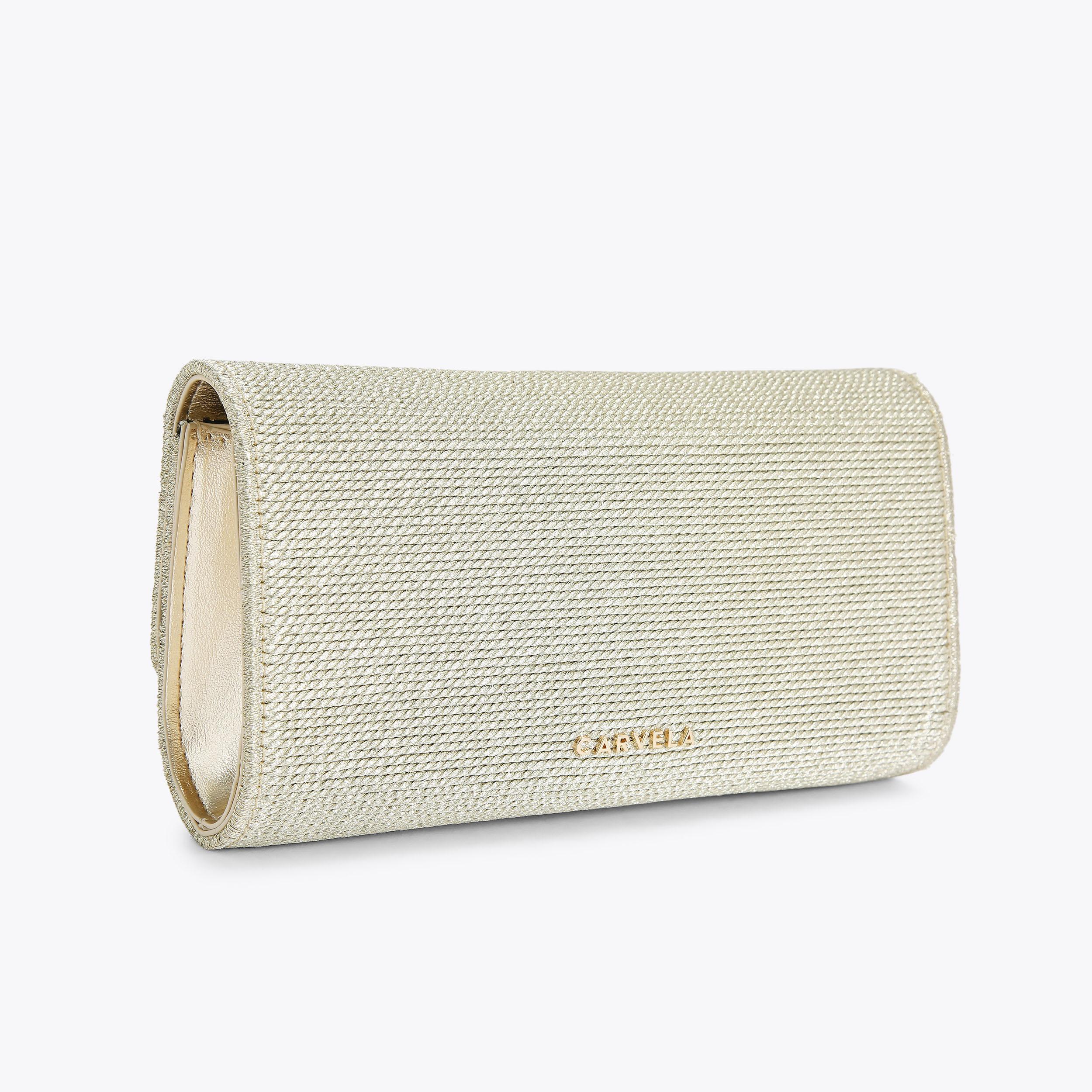 GALA CLUTCH Gold Clutch Bag by CARVELA