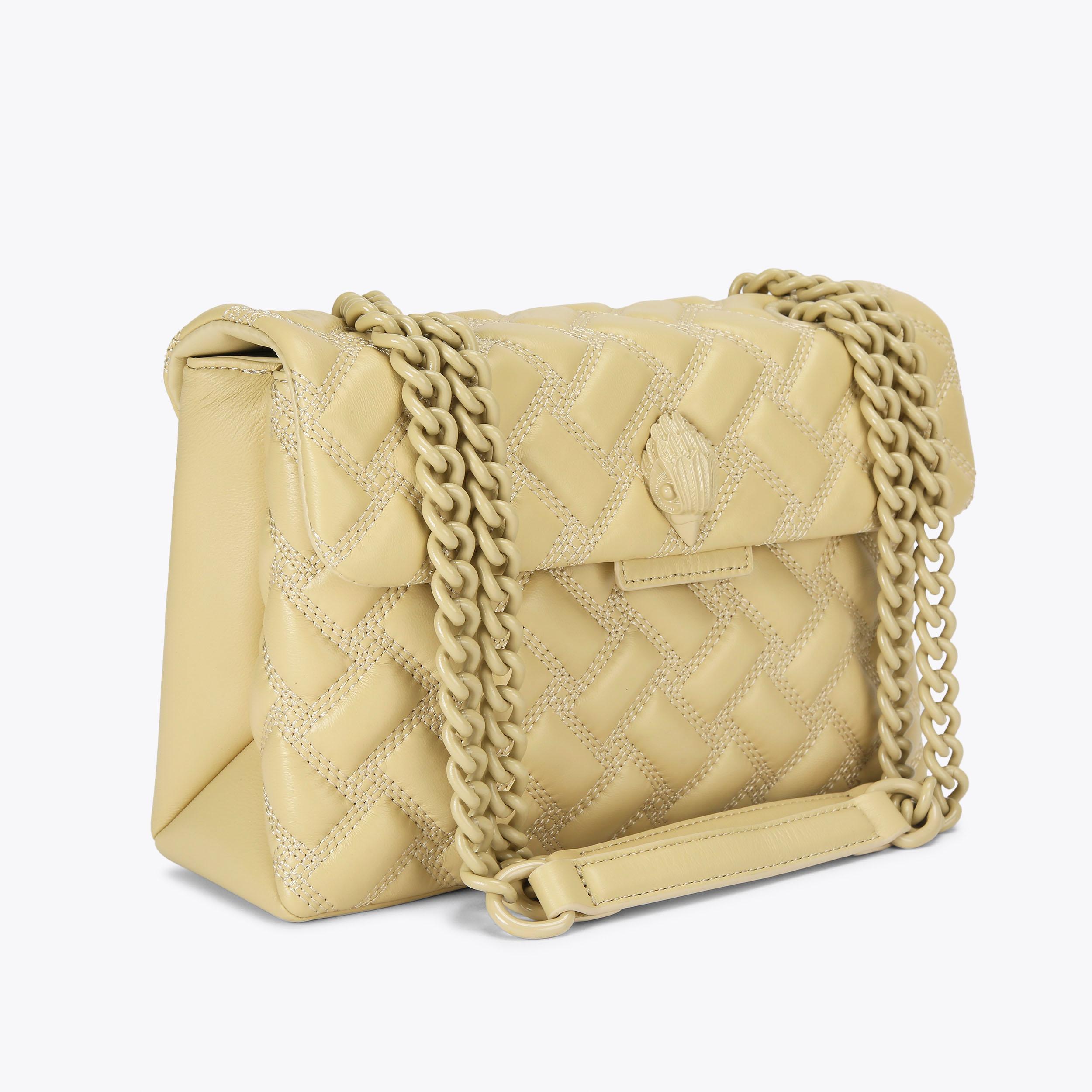 KENSINGTON BAG DRENCH Cream Leather Cross Body Bag by KURT GEIGER LONDON