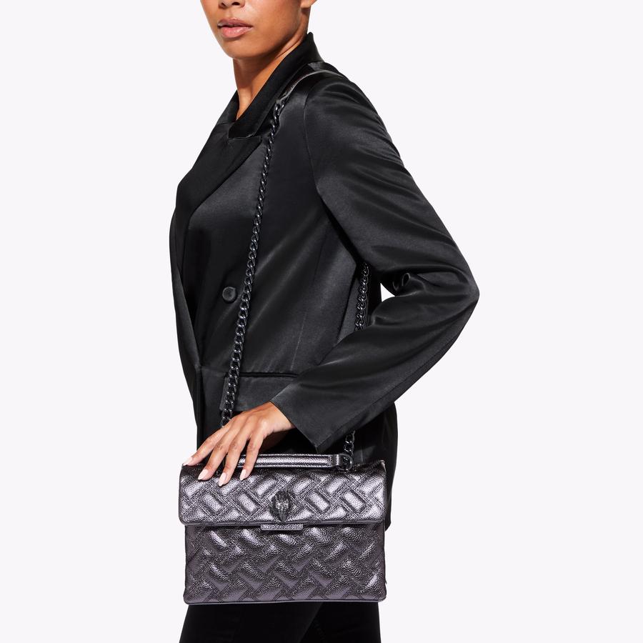 KENSINGTON BAG DRENCH Gunmetal Shoulder Bag by KURT GEIGER