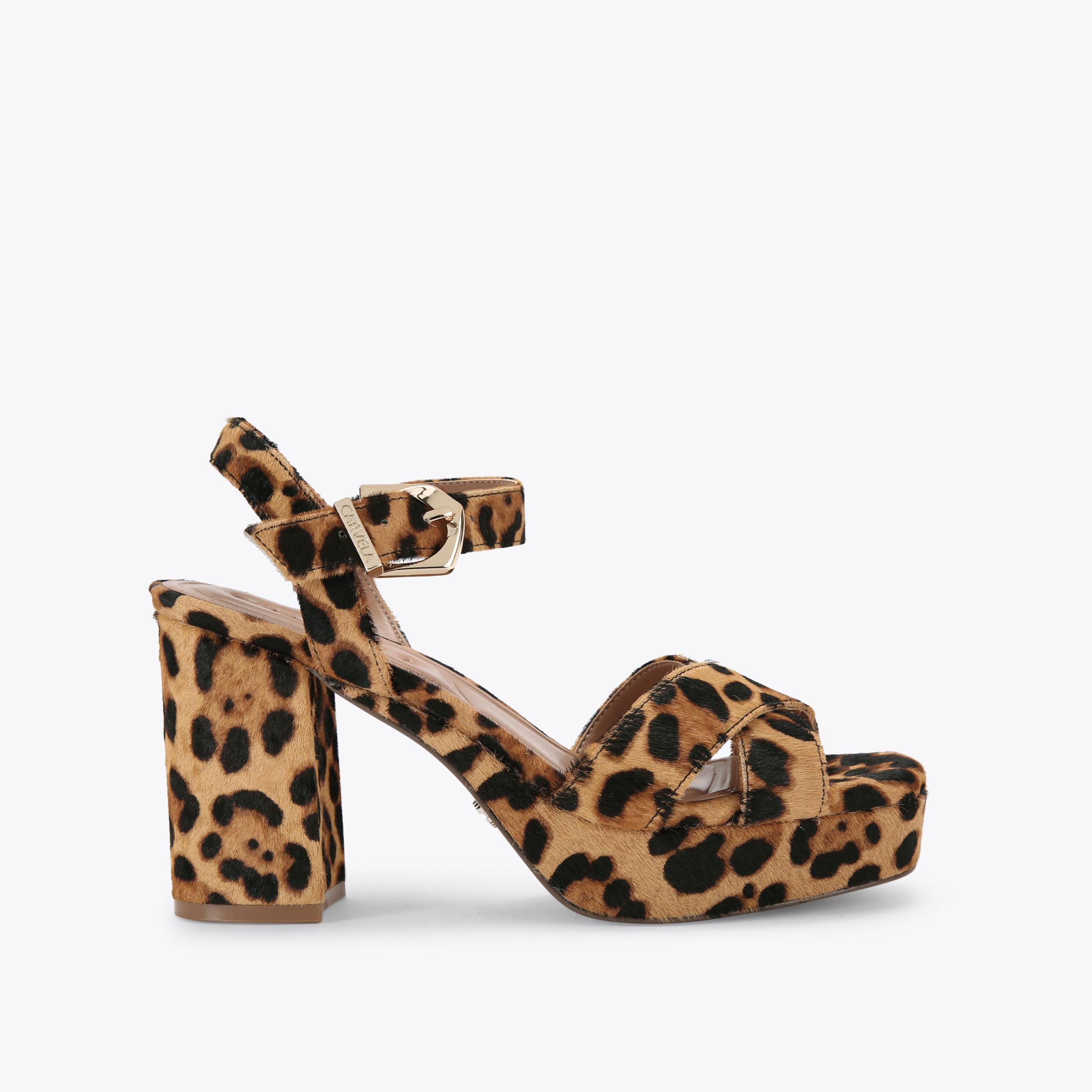 SERAFINA 90 Leopard Platform Heels by CARVELA